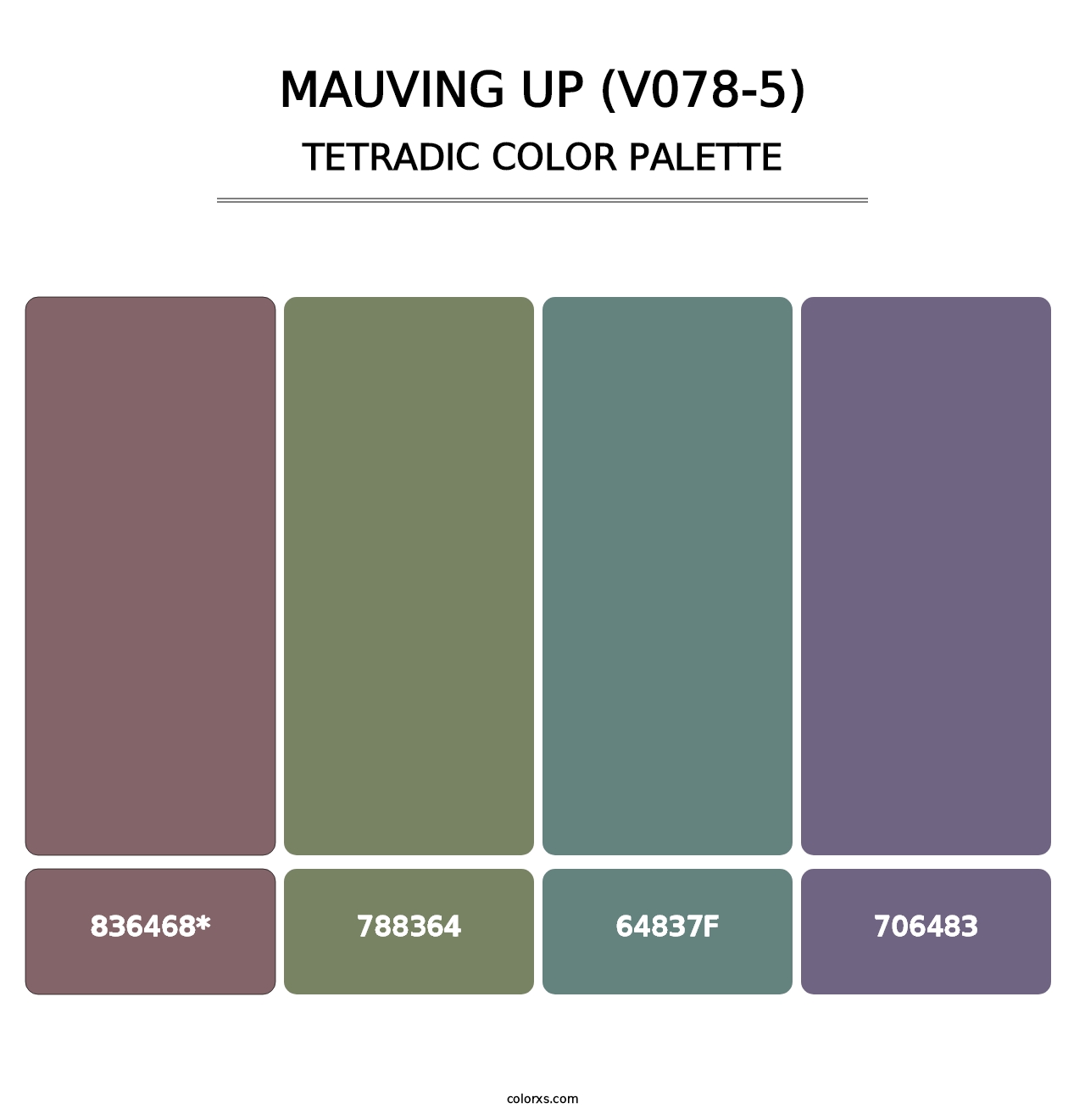 Mauving Up (V078-5) - Tetradic Color Palette