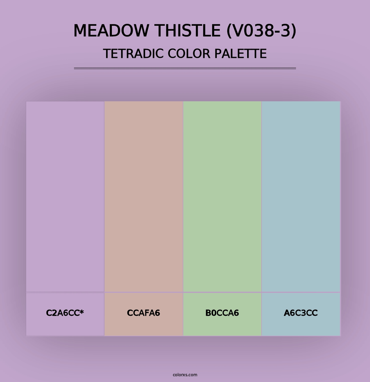 Meadow Thistle (V038-3) - Tetradic Color Palette