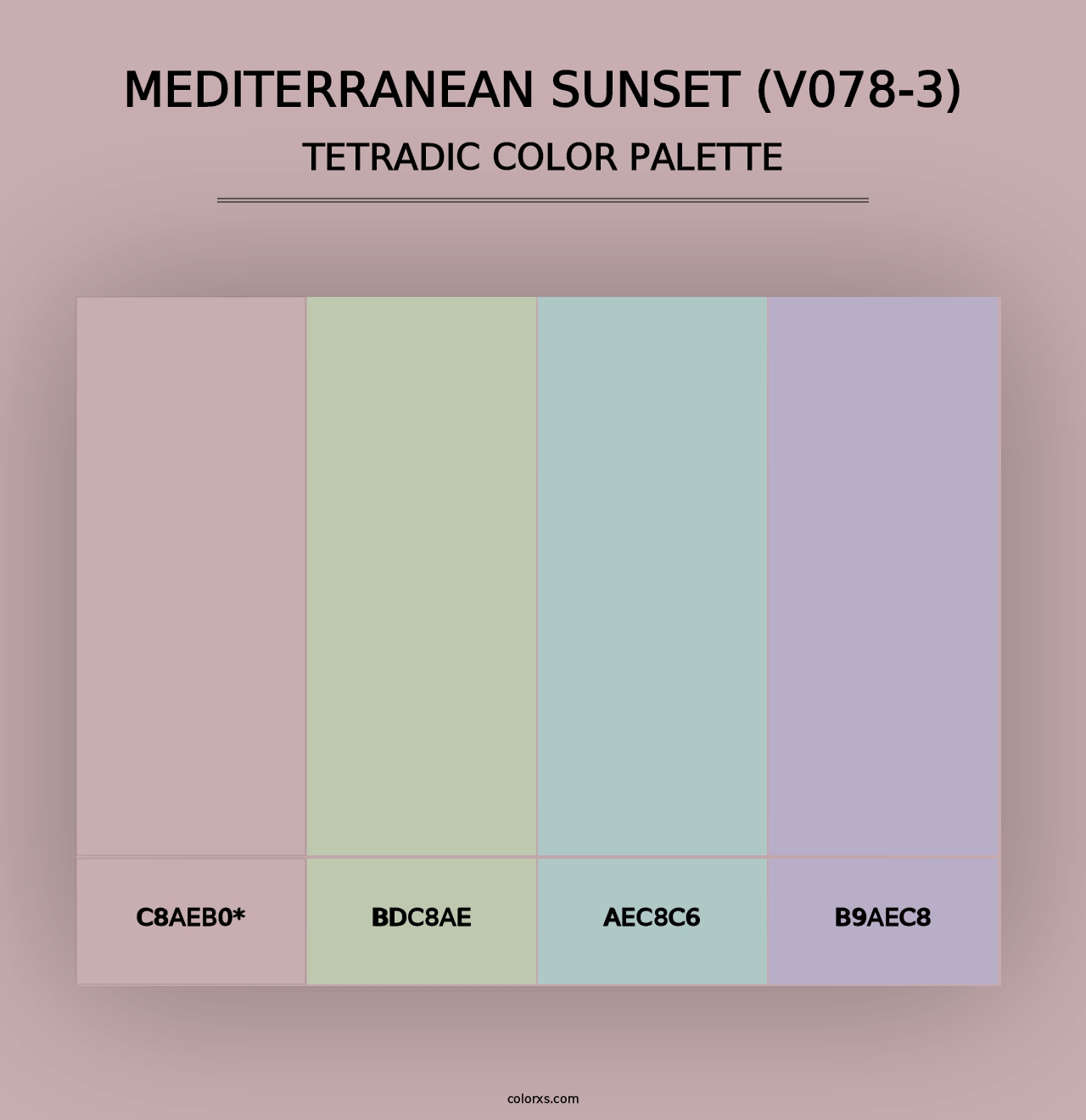 Mediterranean Sunset (V078-3) - Tetradic Color Palette