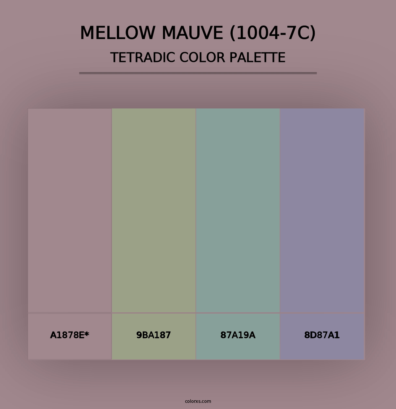 Mellow Mauve (1004-7C) - Tetradic Color Palette