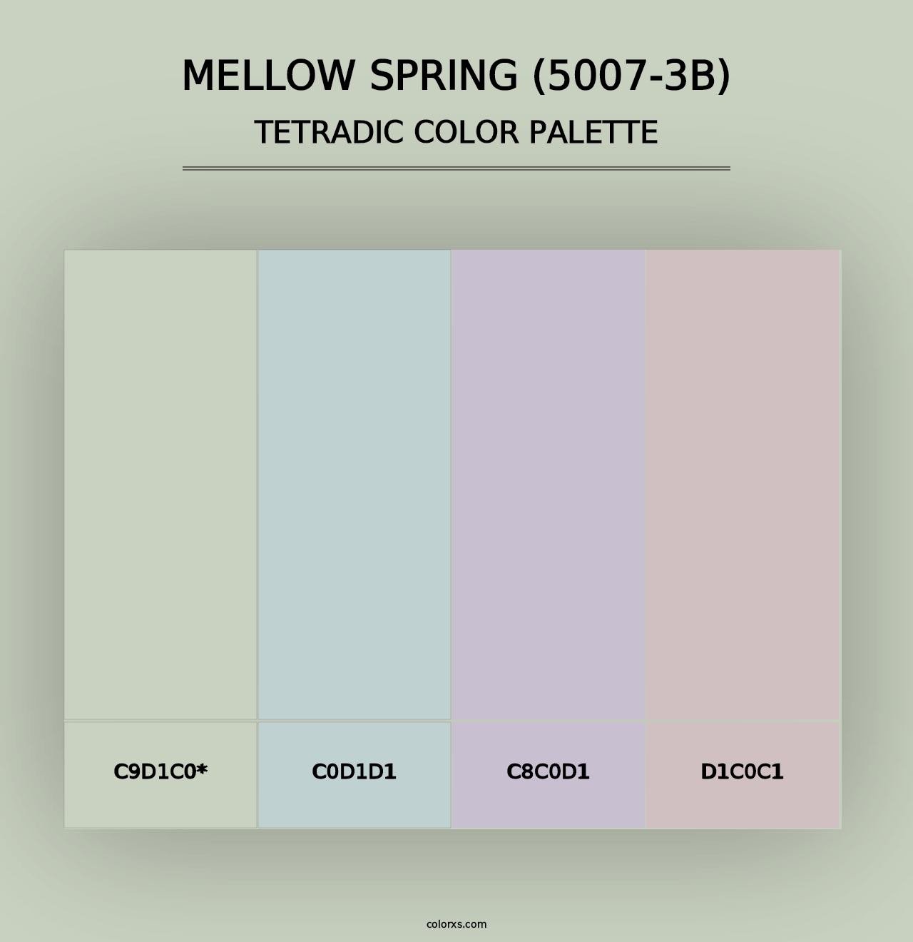 Mellow Spring (5007-3B) - Tetradic Color Palette