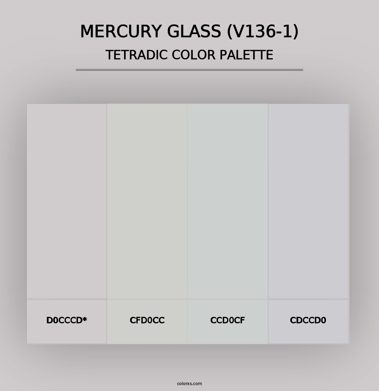 Mercury Glass (V136-1) - Tetradic Color Palette