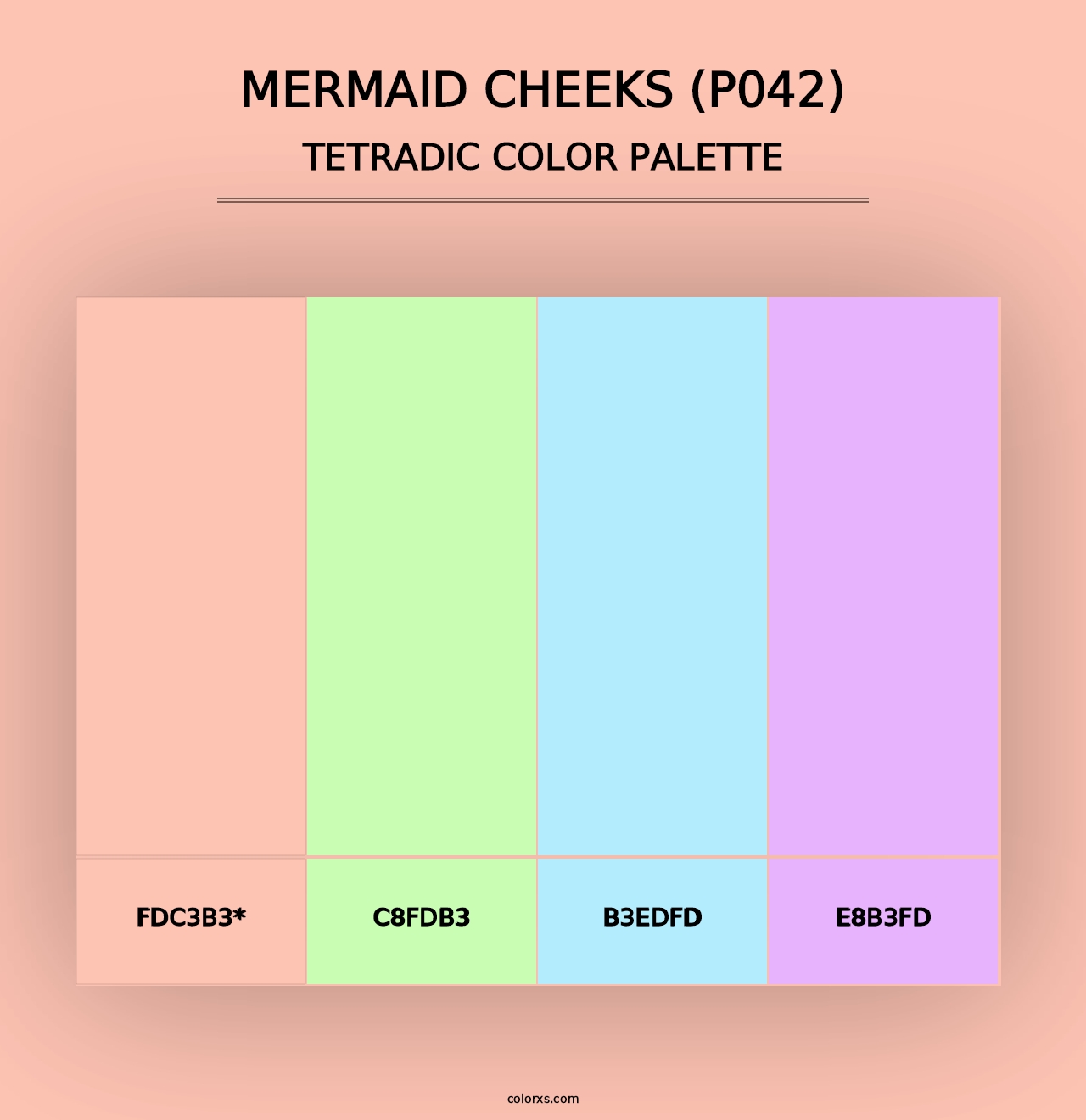 Mermaid Cheeks (P042) - Tetradic Color Palette