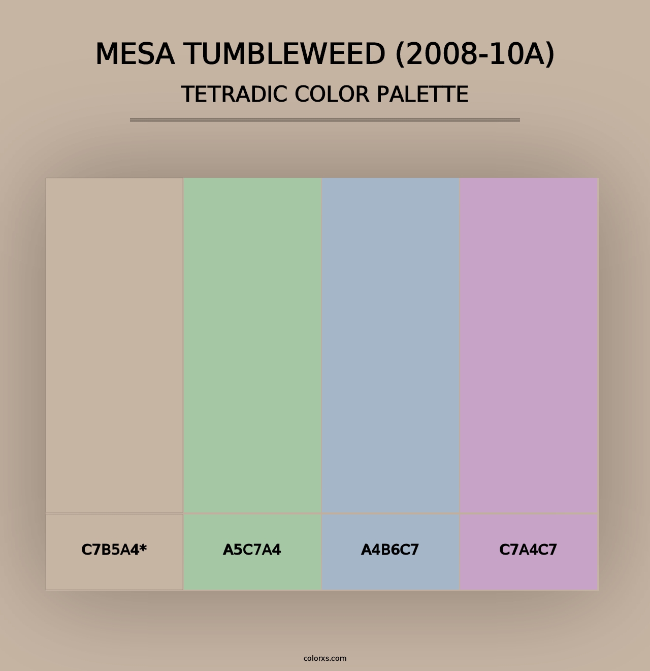 Mesa Tumbleweed (2008-10A) - Tetradic Color Palette