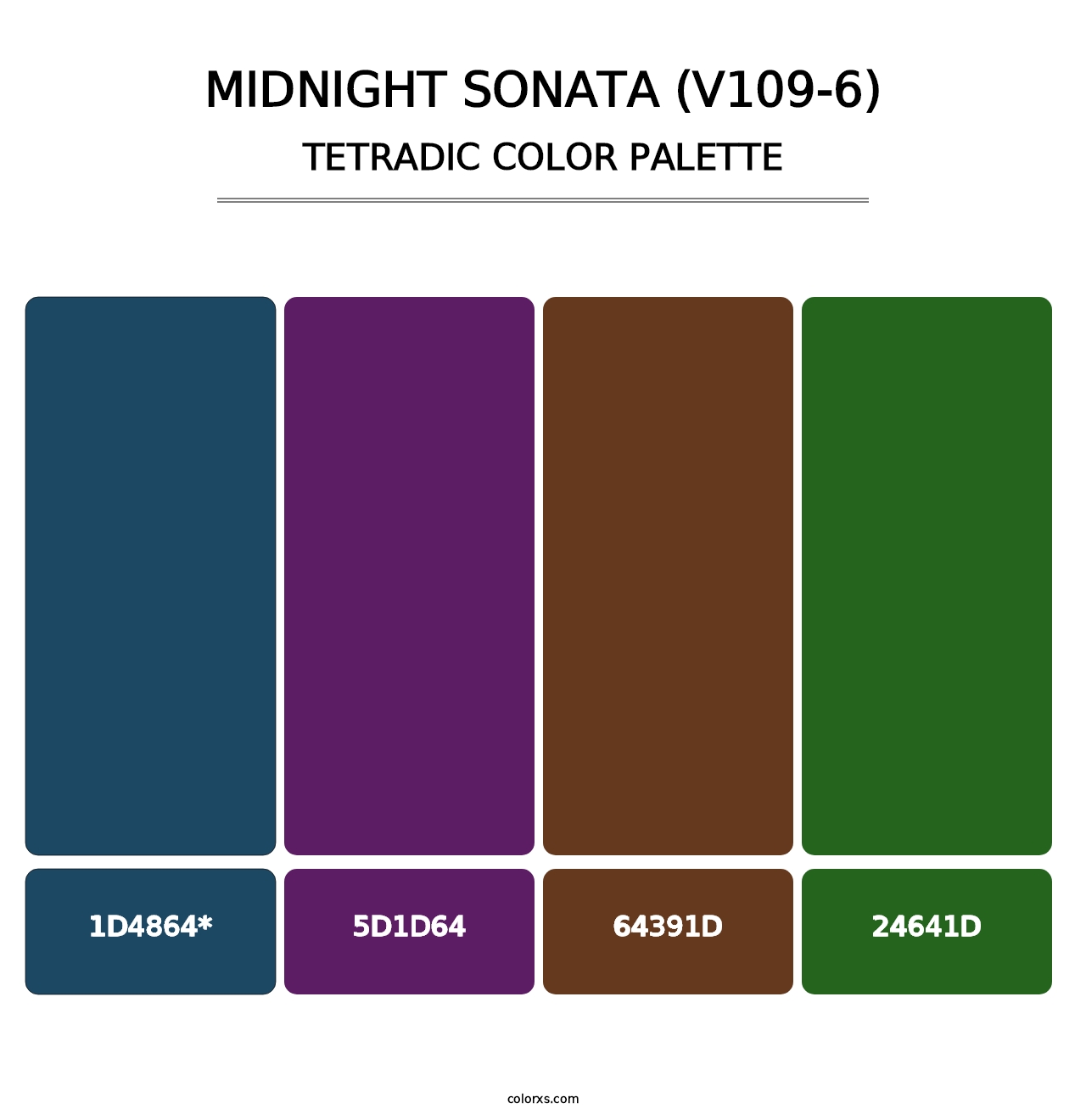 Midnight Sonata (V109-6) - Tetradic Color Palette