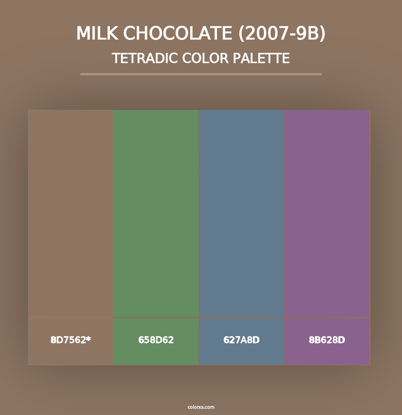 Milk Chocolate (2007-9B) - Tetradic Color Palette