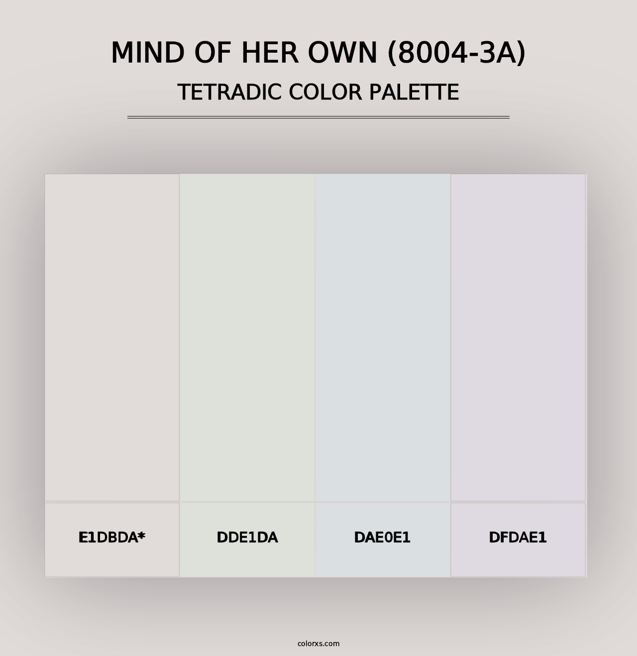 Mind of Her Own (8004-3A) - Tetradic Color Palette