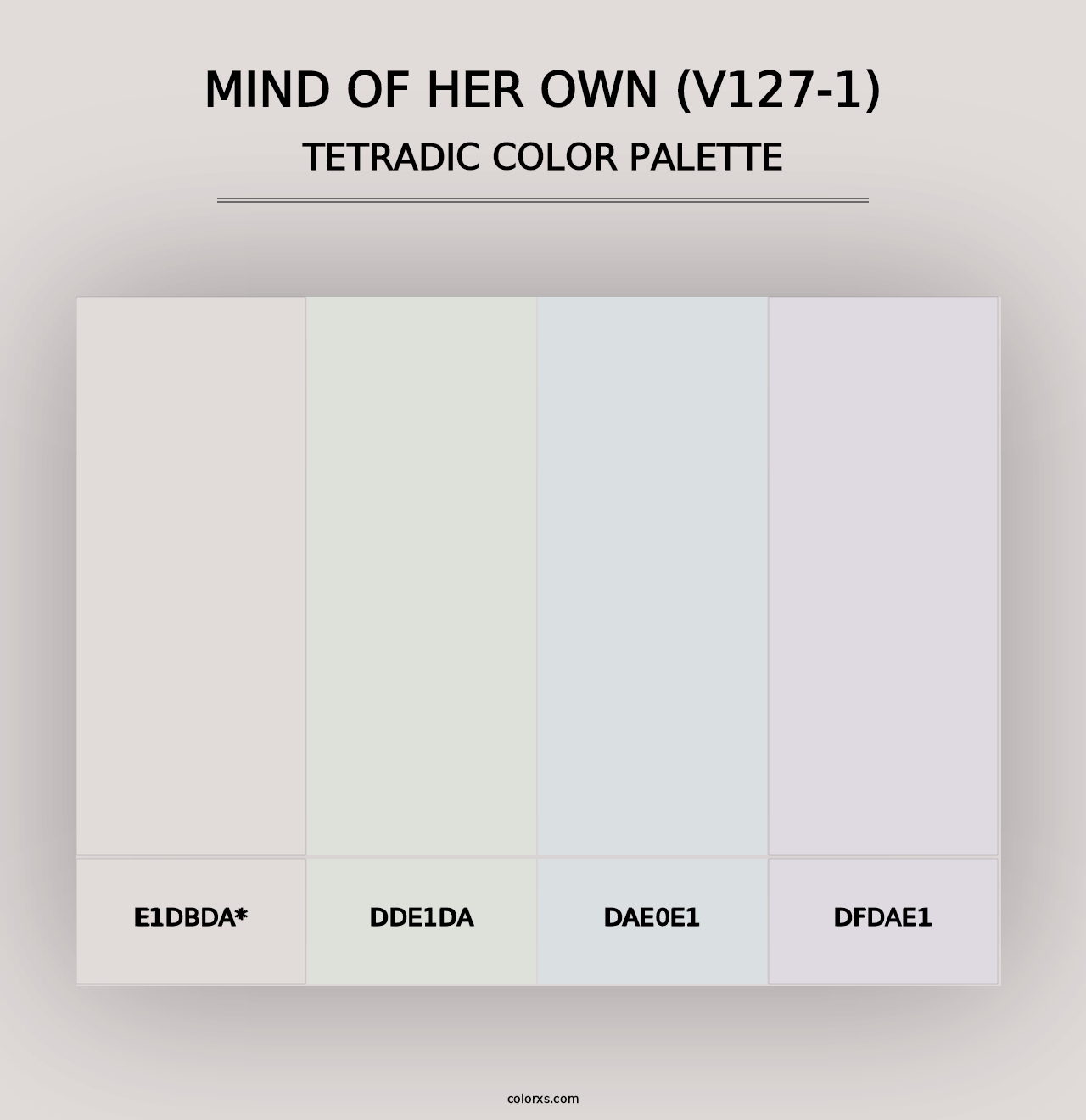 Mind of Her Own (V127-1) - Tetradic Color Palette