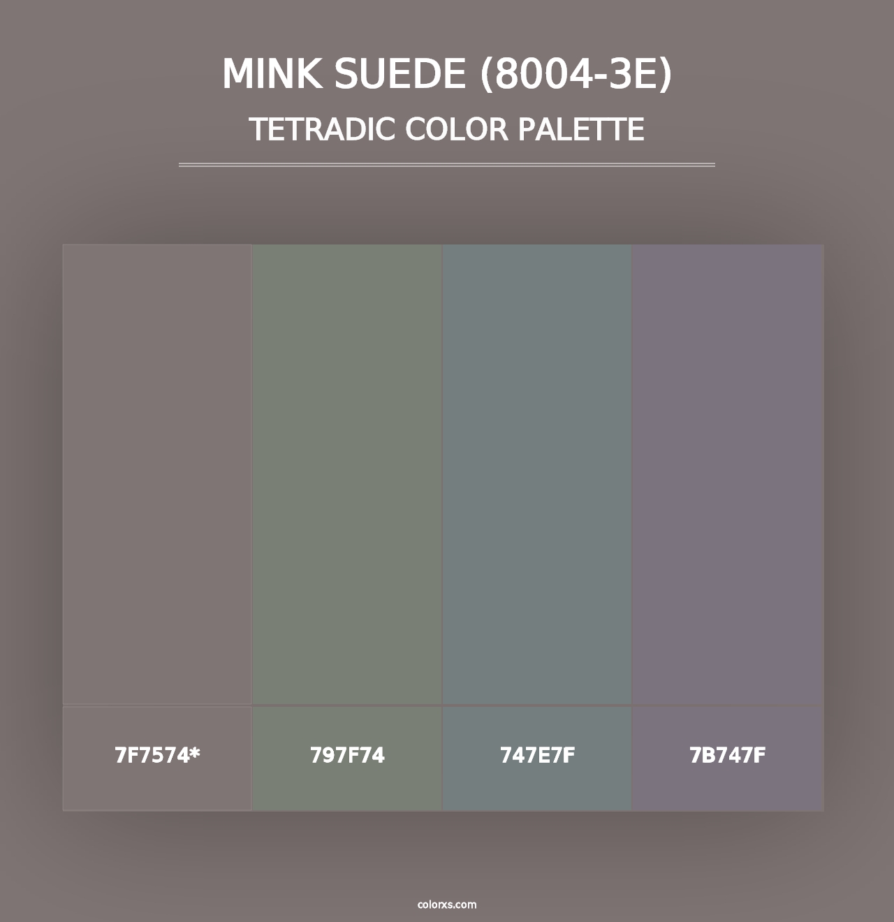 Mink Suede (8004-3E) - Tetradic Color Palette