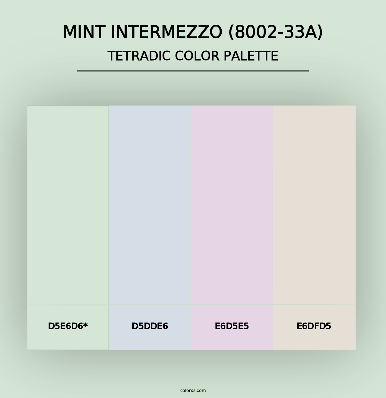 Mint Intermezzo (8002-33A) - Tetradic Color Palette