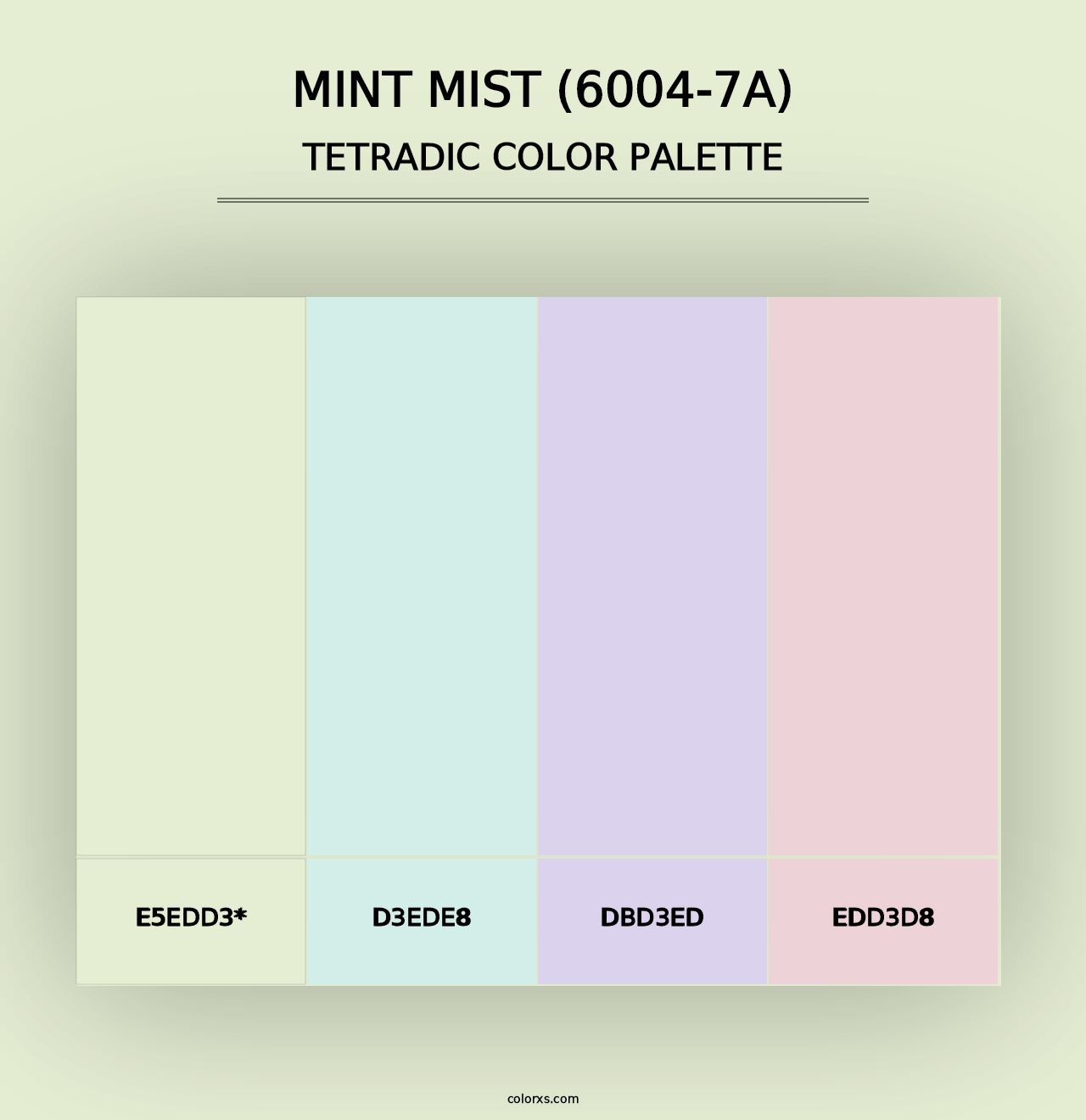 Mint Mist (6004-7A) - Tetradic Color Palette