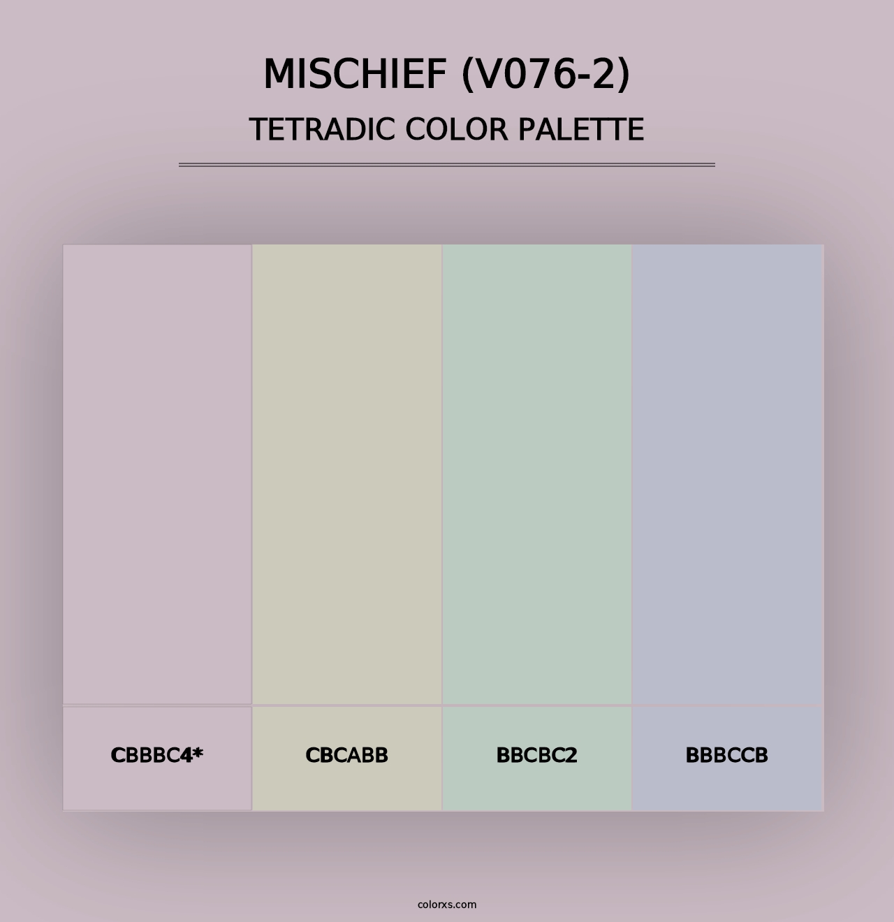 Mischief (V076-2) - Tetradic Color Palette