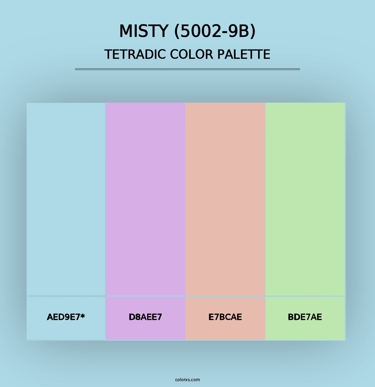 Misty (5002-9B) - Tetradic Color Palette