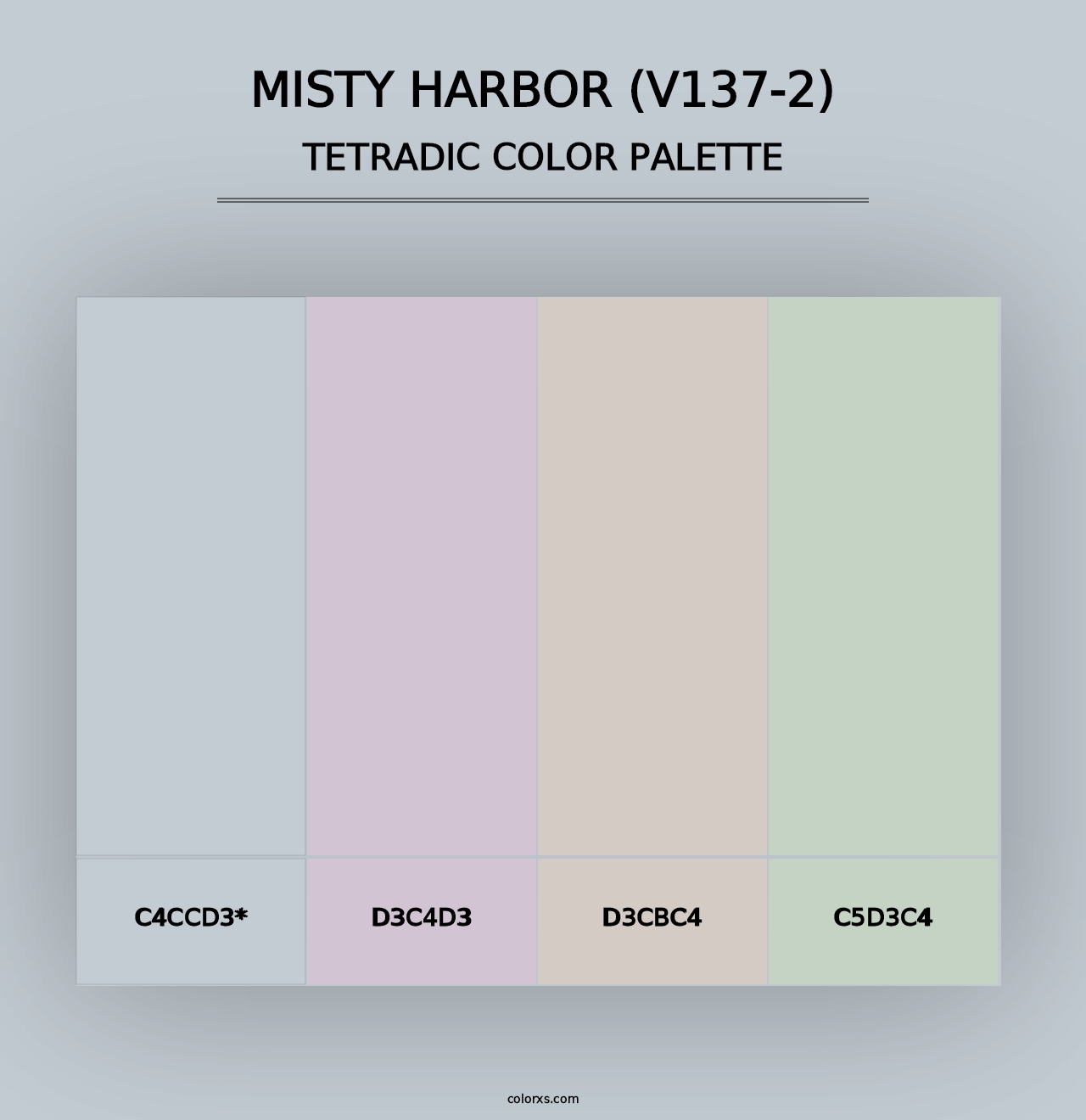 Misty Harbor (V137-2) - Tetradic Color Palette