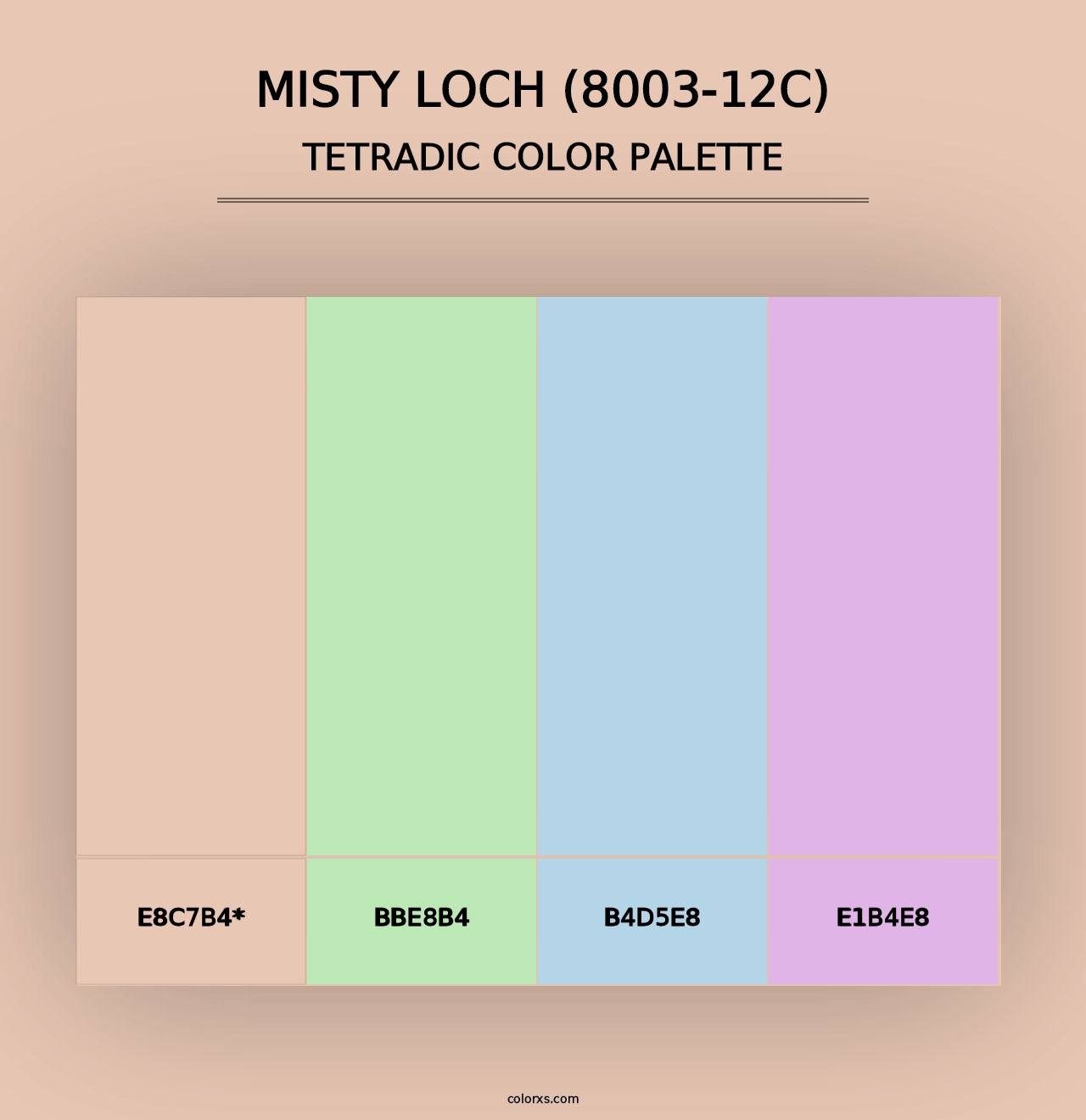 Misty Loch (8003-12C) - Tetradic Color Palette