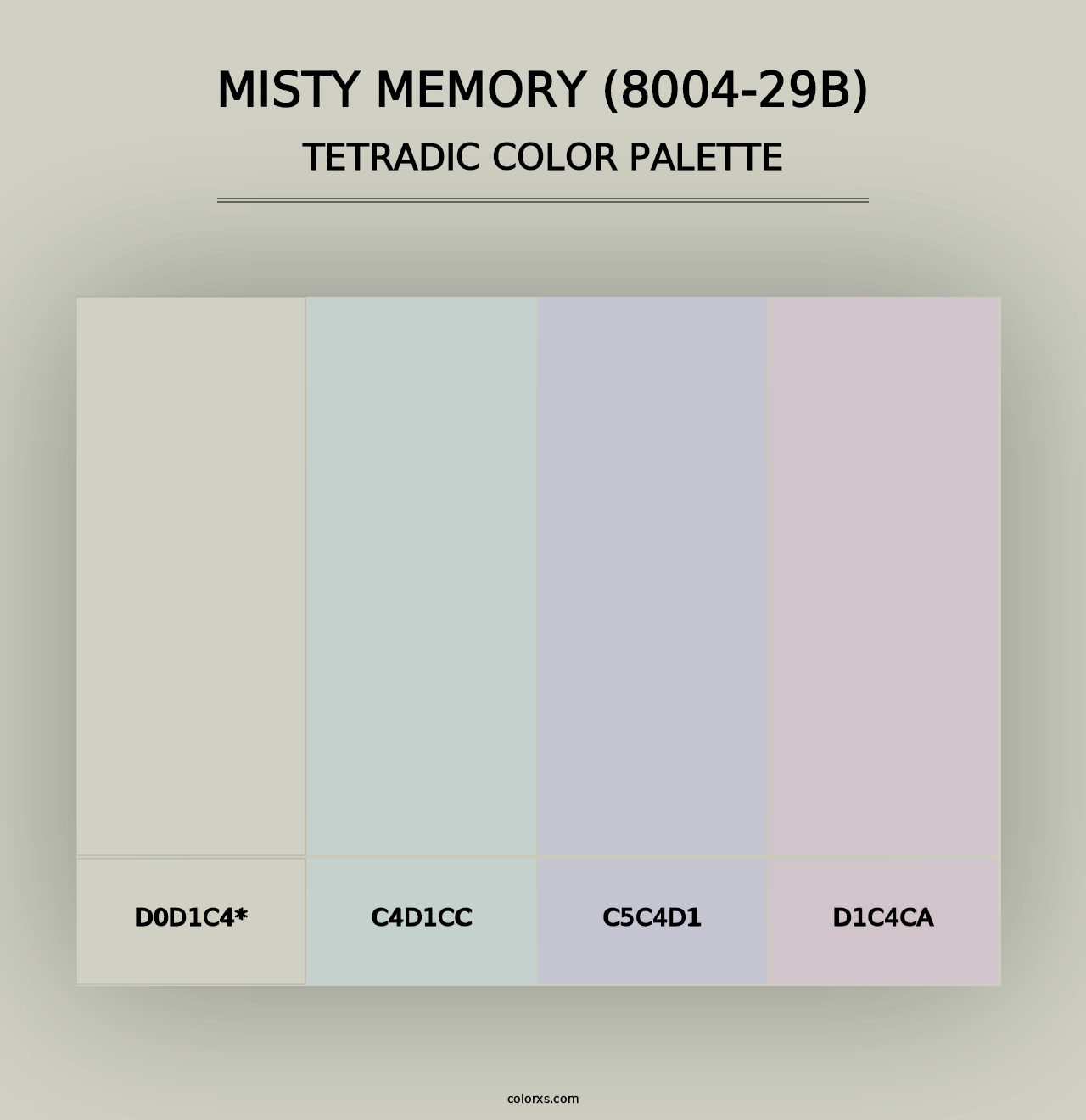 Misty Memory (8004-29B) - Tetradic Color Palette