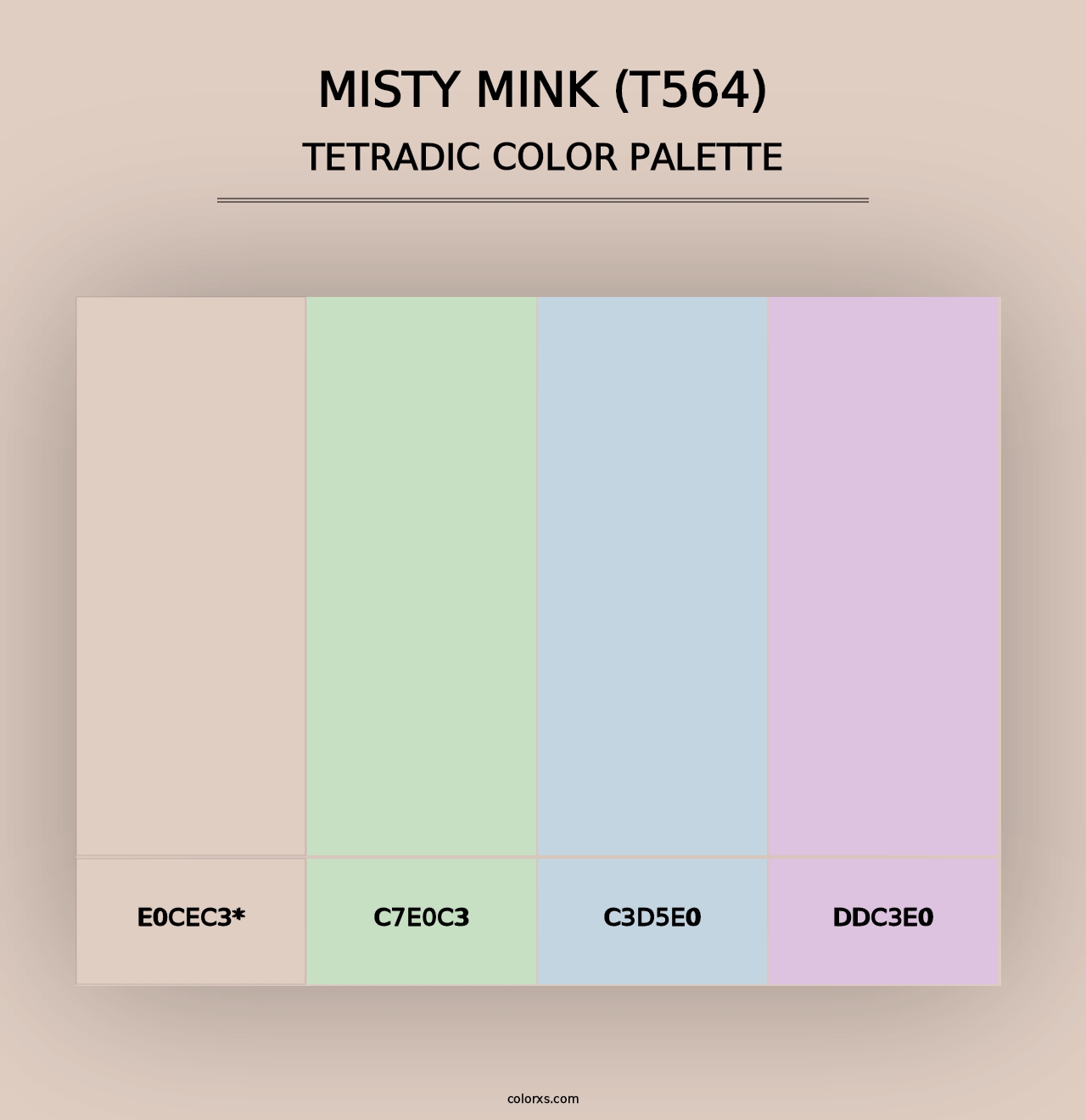 Misty Mink (T564) - Tetradic Color Palette