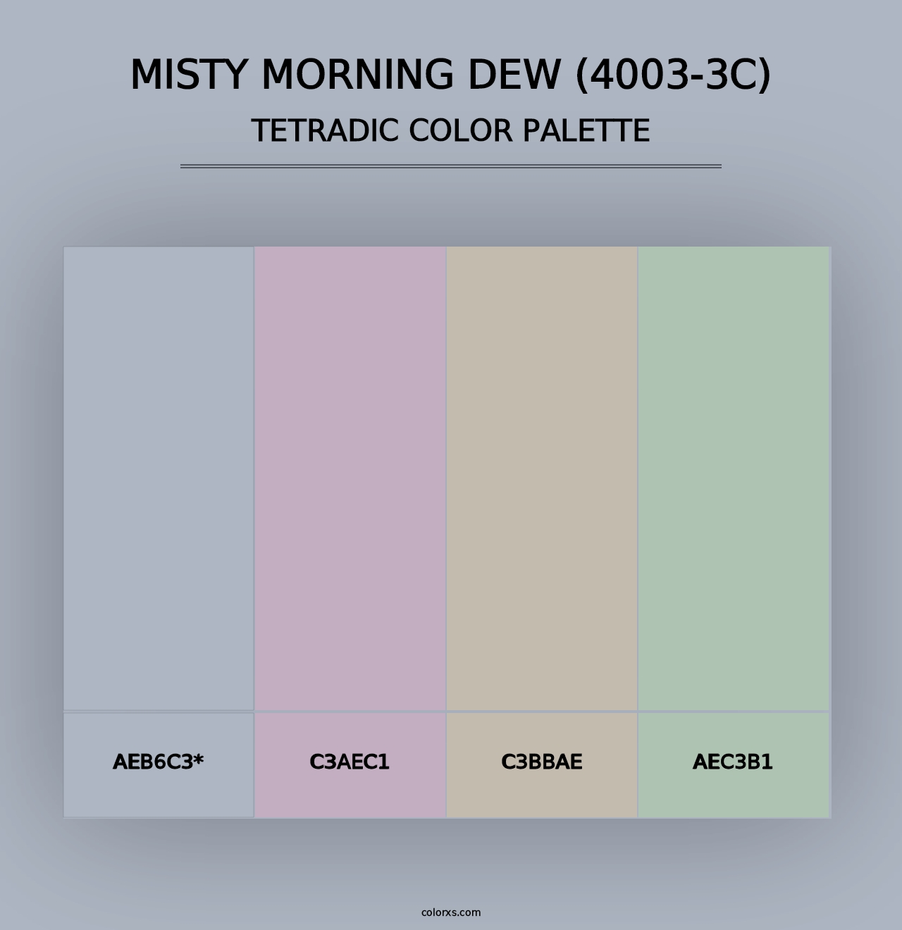 Misty Morning Dew (4003-3C) - Tetradic Color Palette