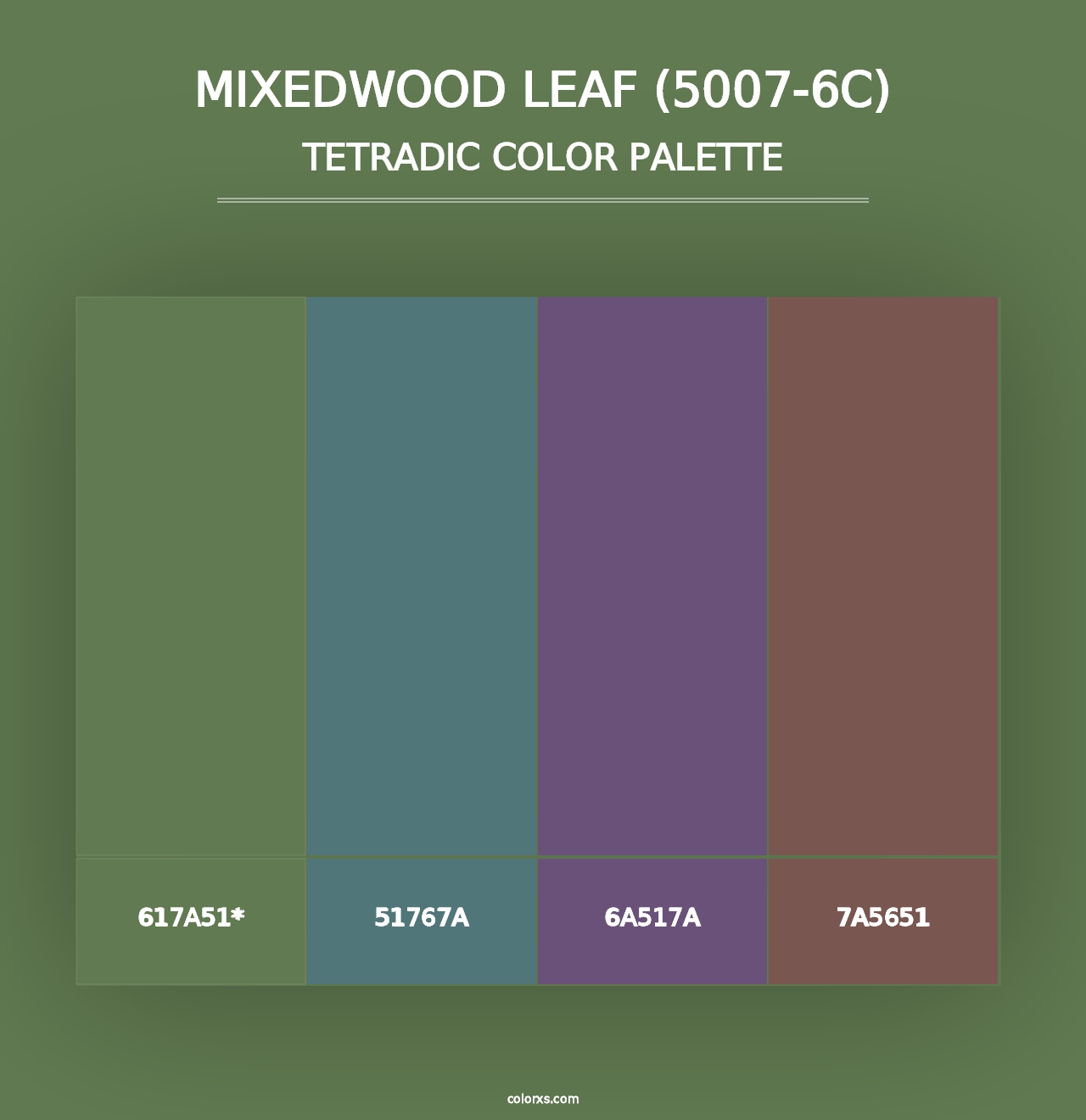 Mixedwood Leaf (5007-6C) - Tetradic Color Palette