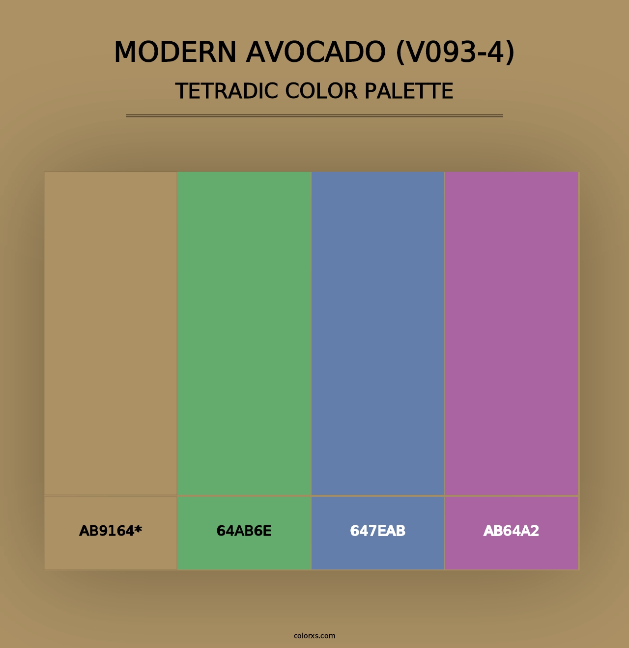 Modern Avocado (V093-4) - Tetradic Color Palette