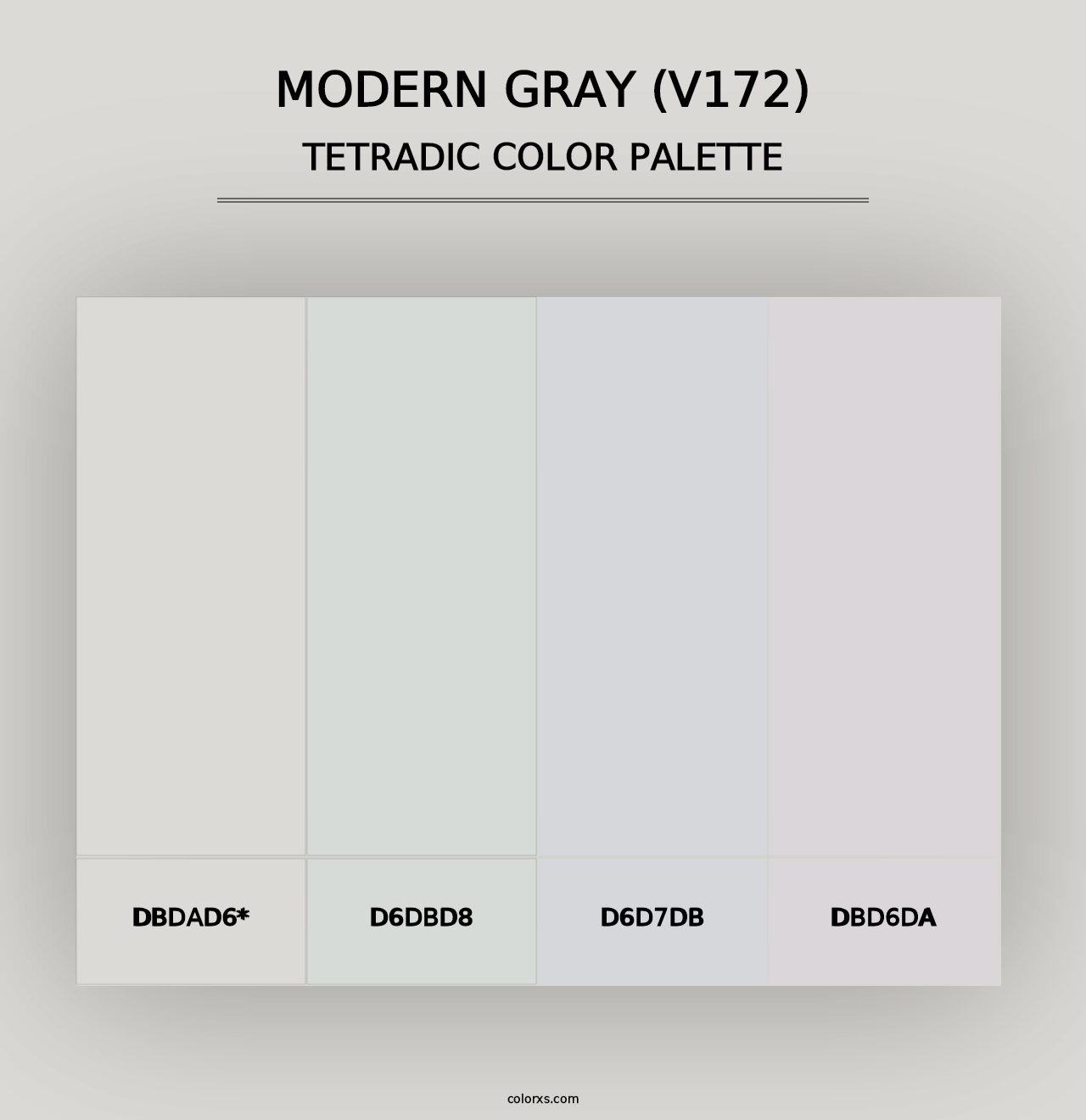 Modern Gray (V172) - Tetradic Color Palette