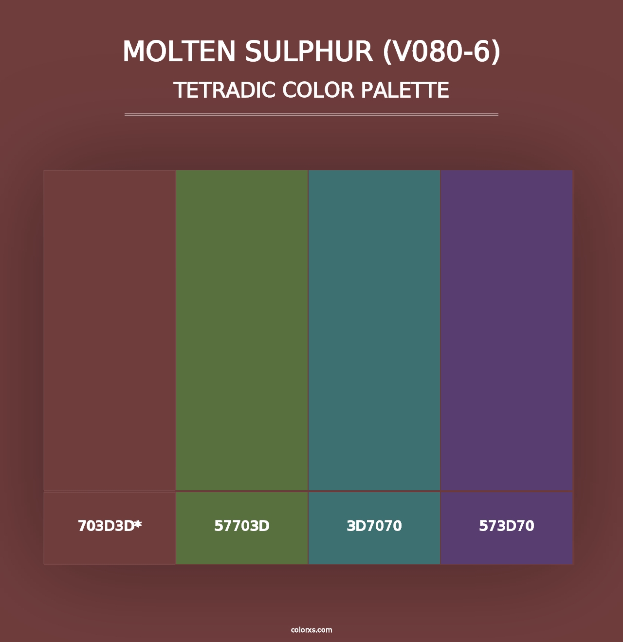 Molten Sulphur (V080-6) - Tetradic Color Palette