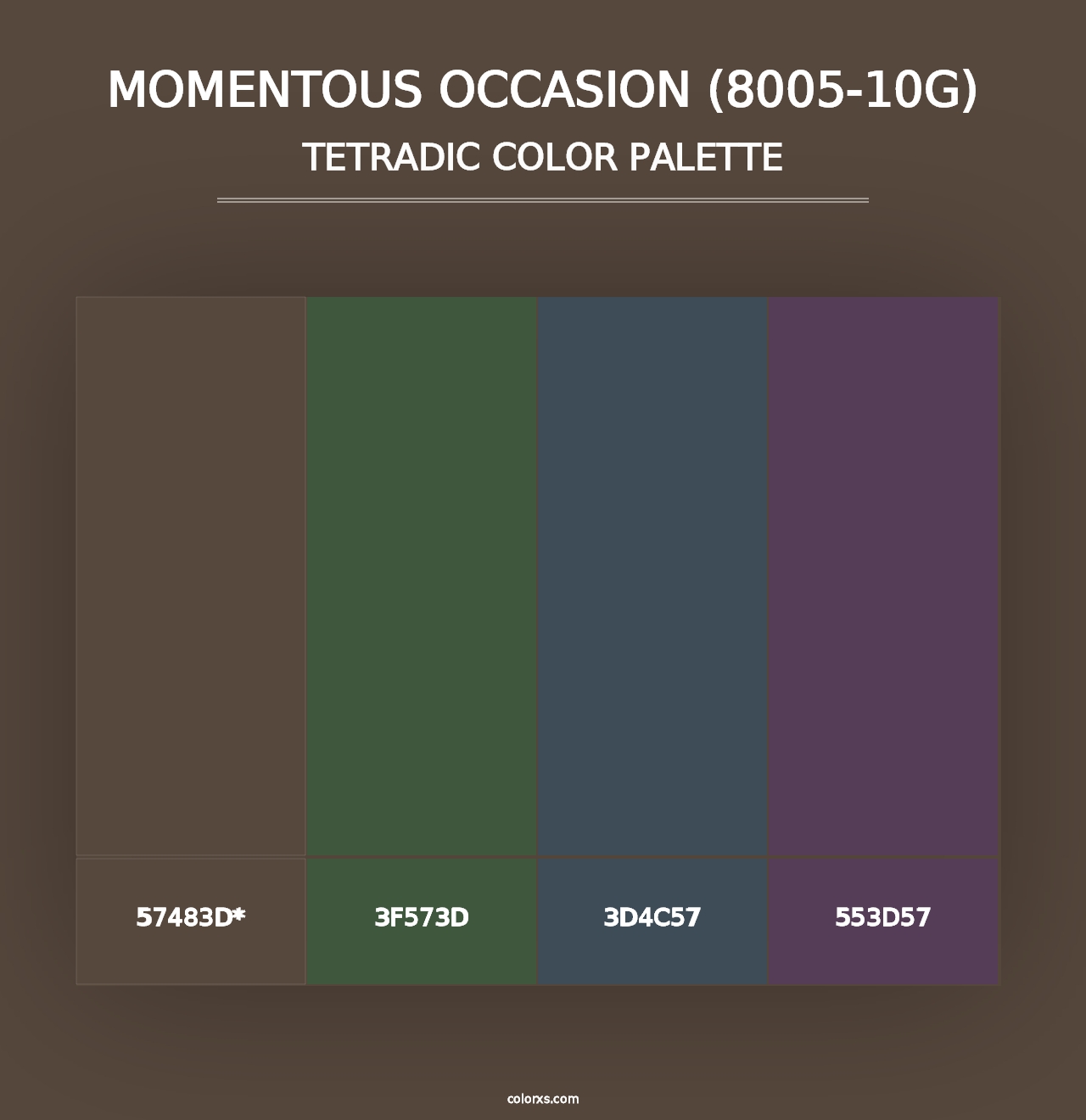 Momentous Occasion (8005-10G) - Tetradic Color Palette