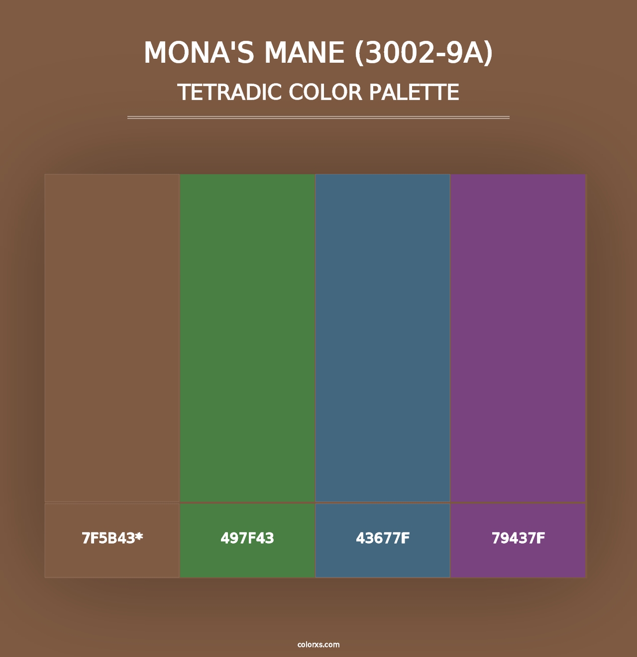 Mona's Mane (3002-9A) - Tetradic Color Palette