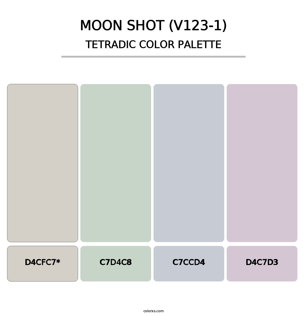 Moon Shot (V123-1) - Tetradic Color Palette