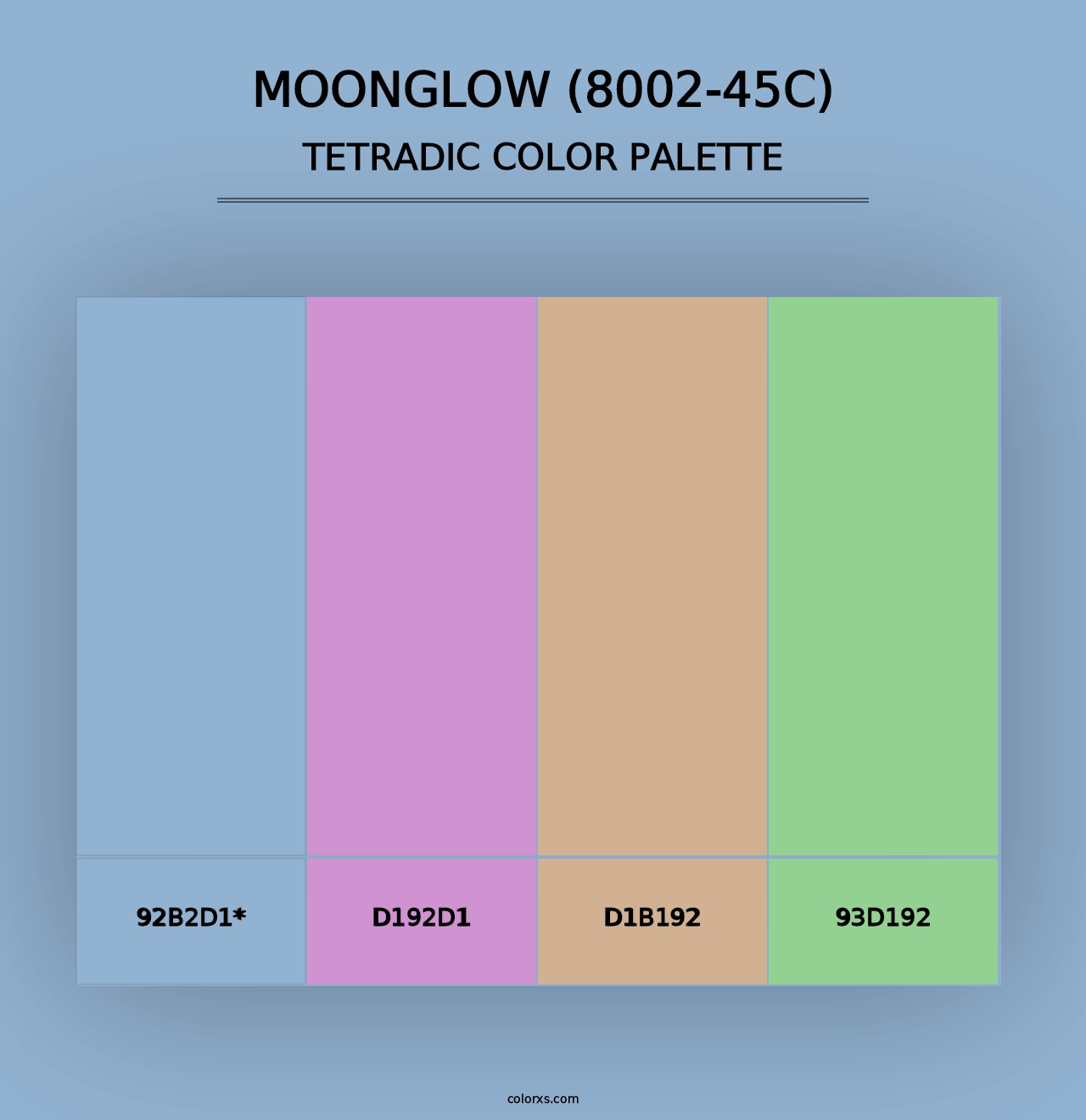 Moonglow (8002-45C) - Tetradic Color Palette