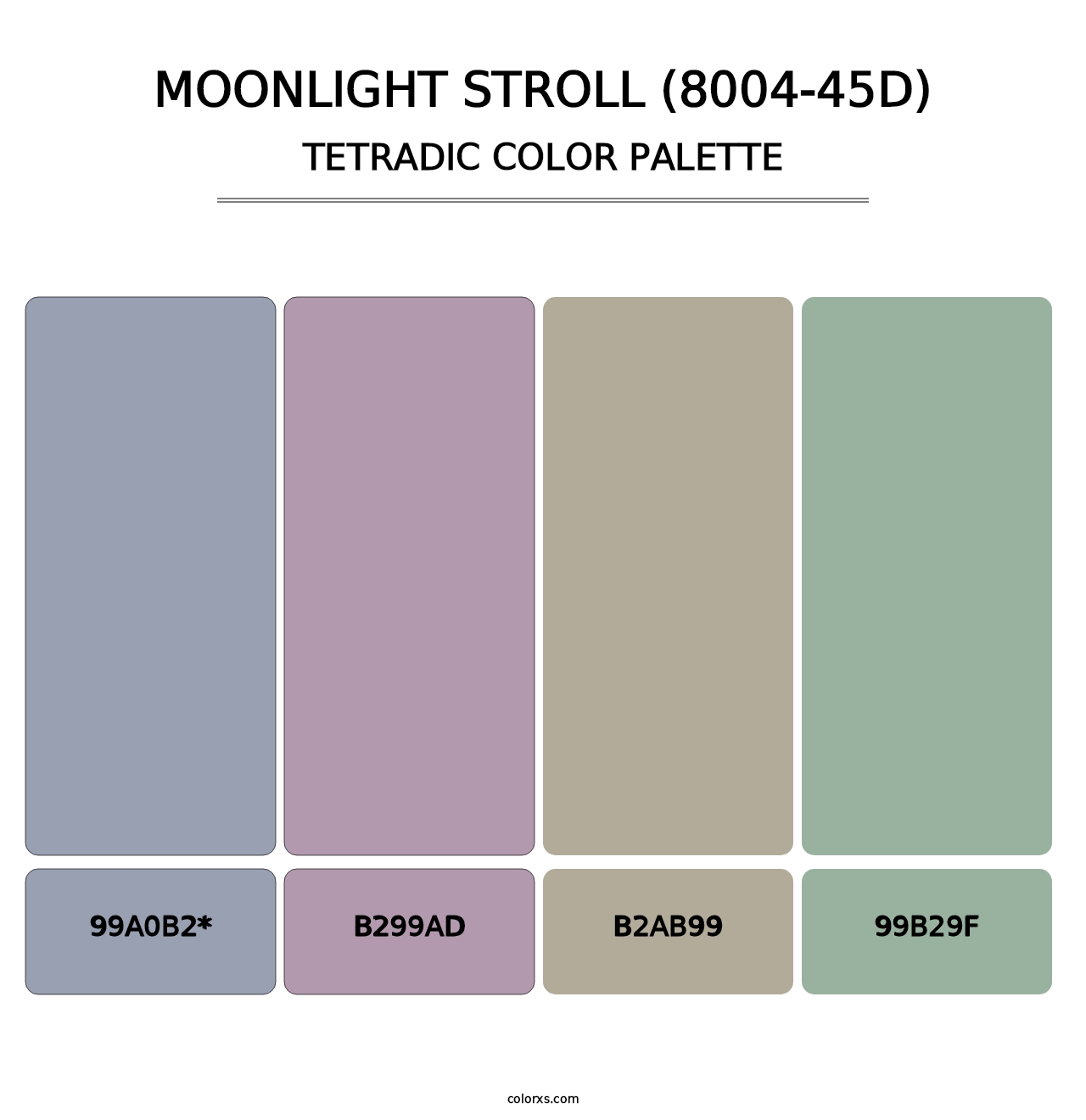 Moonlight Stroll (8004-45D) - Tetradic Color Palette