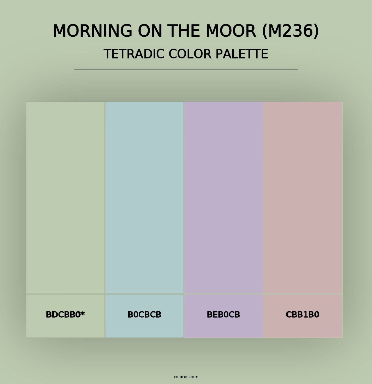 Morning on the Moor (M236) - Tetradic Color Palette