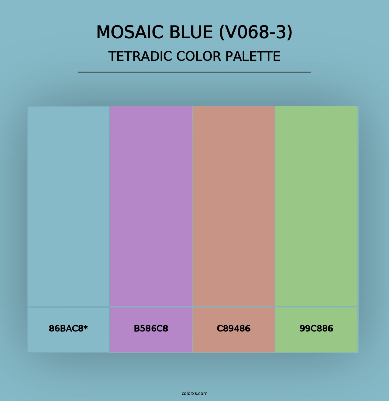 Mosaic Blue (V068-3) - Tetradic Color Palette