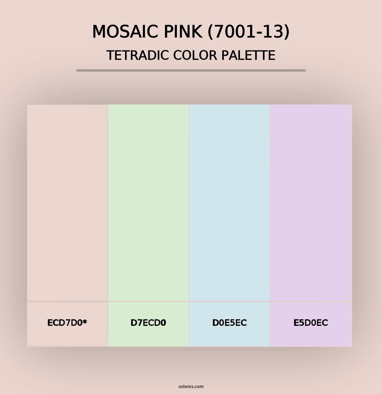 Mosaic Pink (7001-13) - Tetradic Color Palette