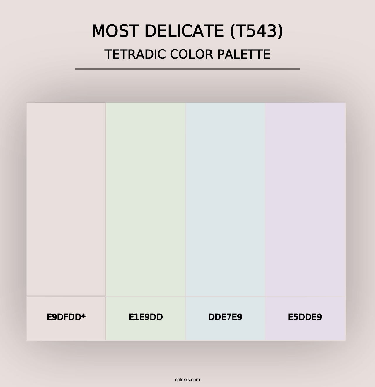 Most Delicate (T543) - Tetradic Color Palette