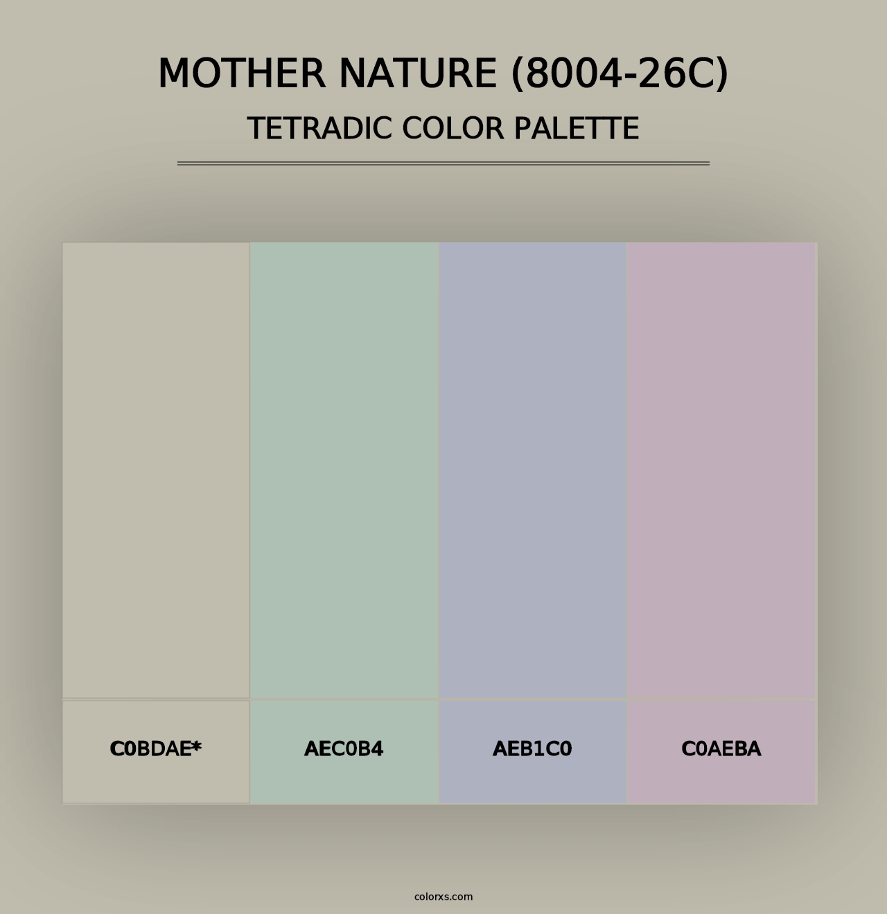 Mother Nature (8004-26C) - Tetradic Color Palette