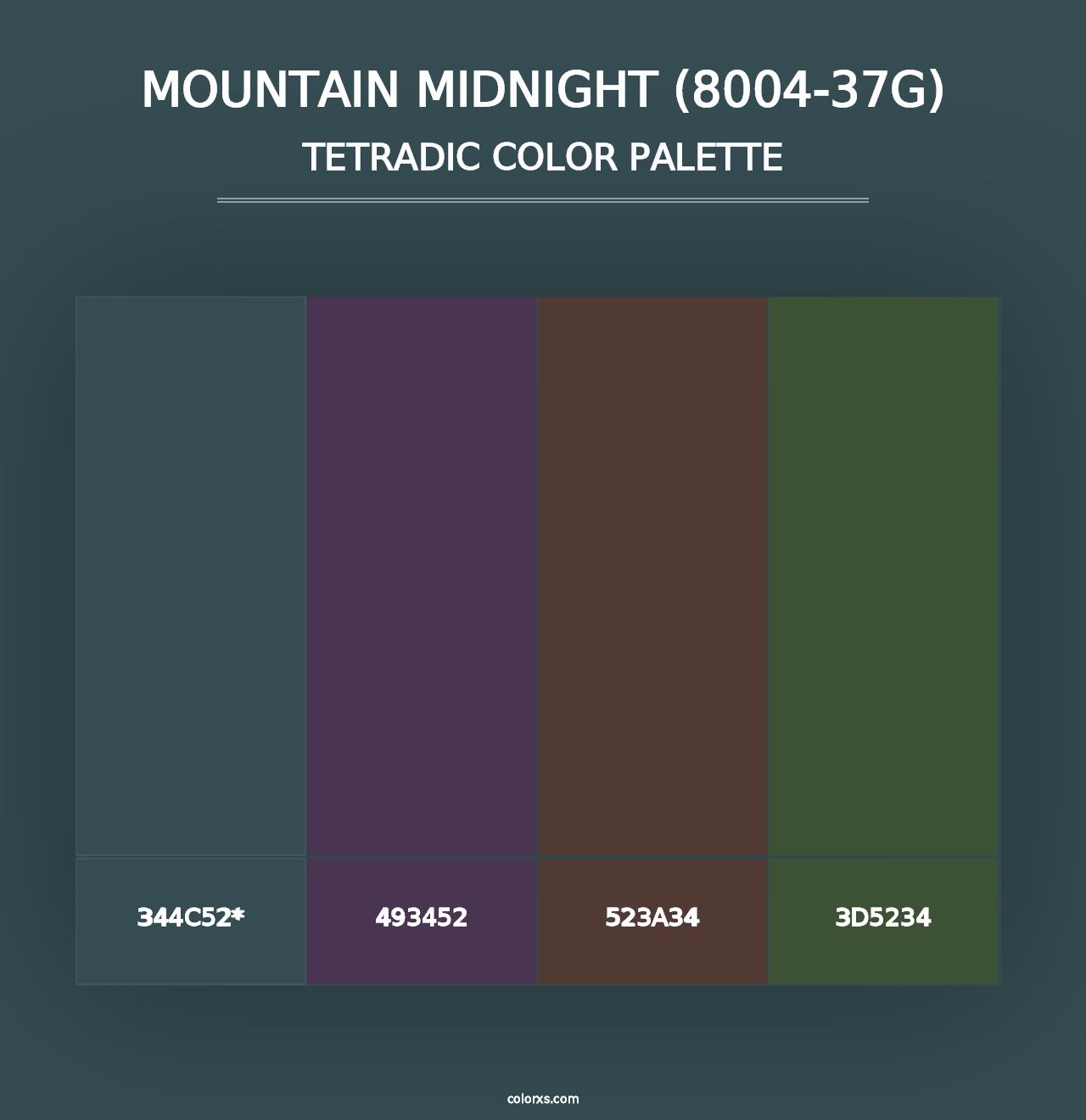 Mountain Midnight (8004-37G) - Tetradic Color Palette