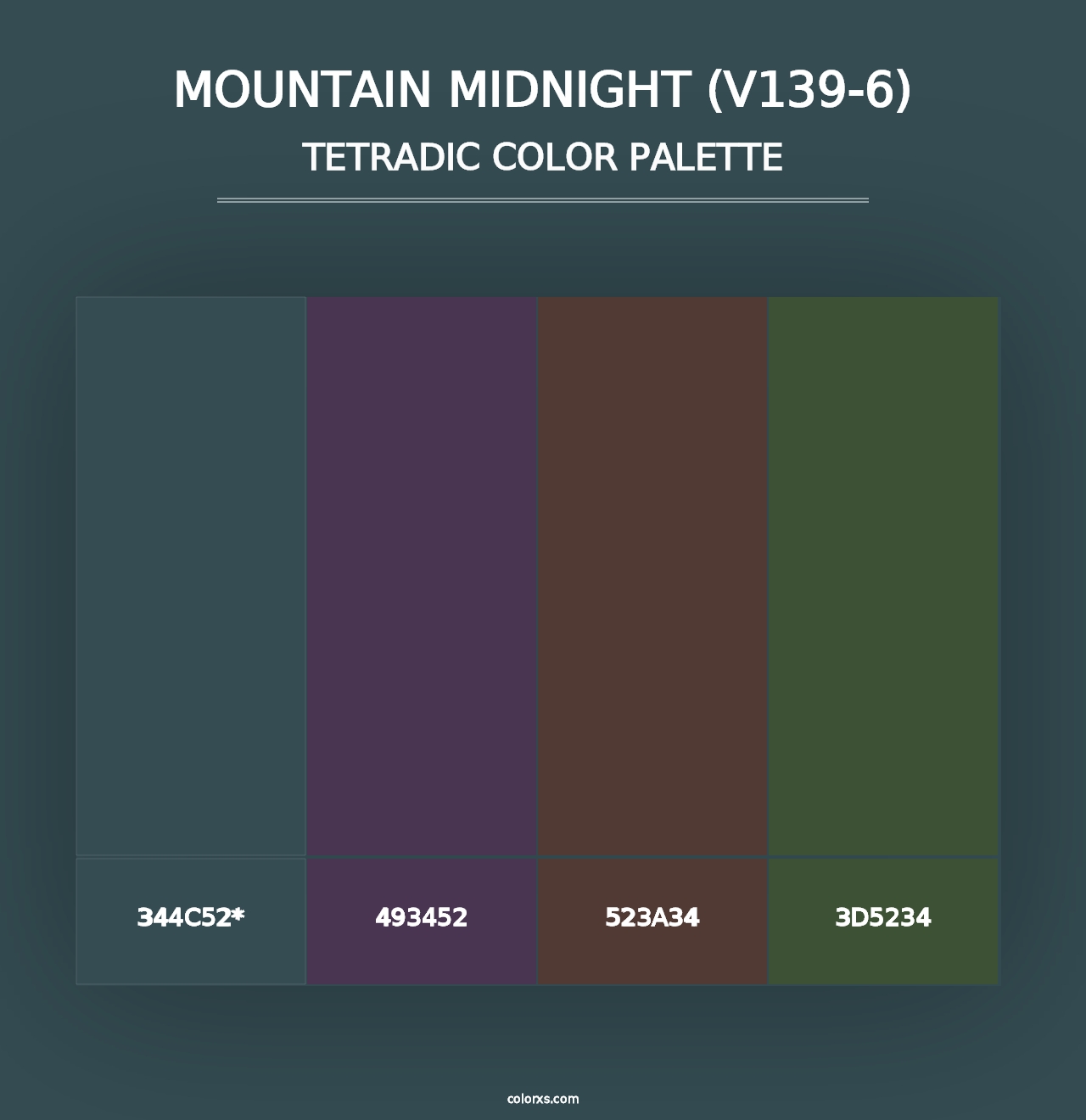 Mountain Midnight (V139-6) - Tetradic Color Palette