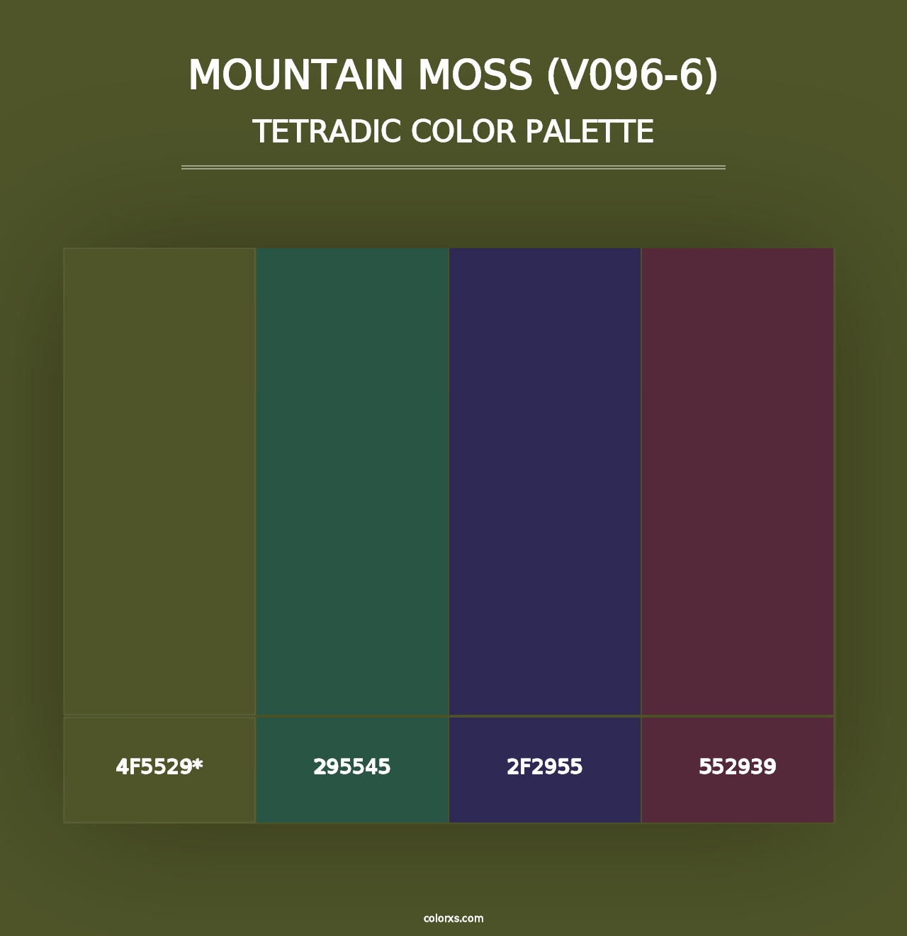 Mountain Moss (V096-6) - Tetradic Color Palette