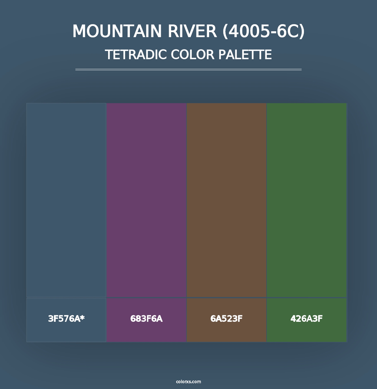 Mountain River (4005-6C) - Tetradic Color Palette