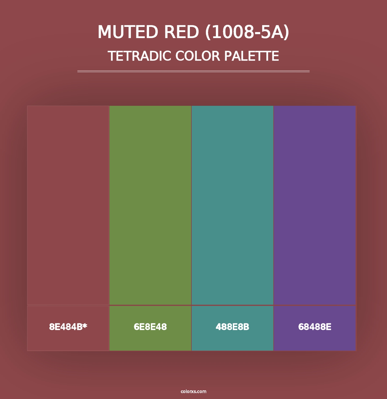 Muted Red (1008-5A) - Tetradic Color Palette