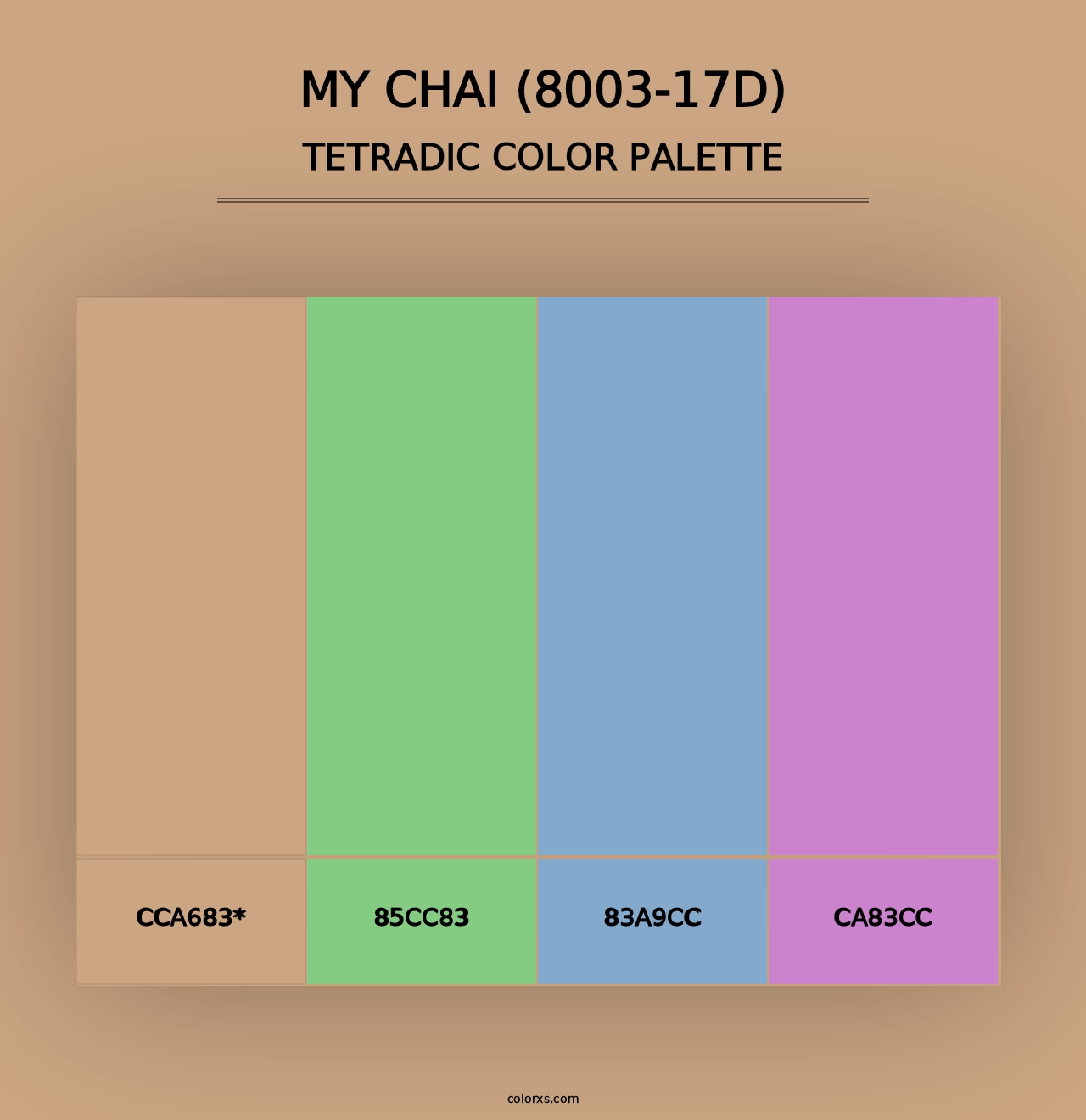 My Chai (8003-17D) - Tetradic Color Palette