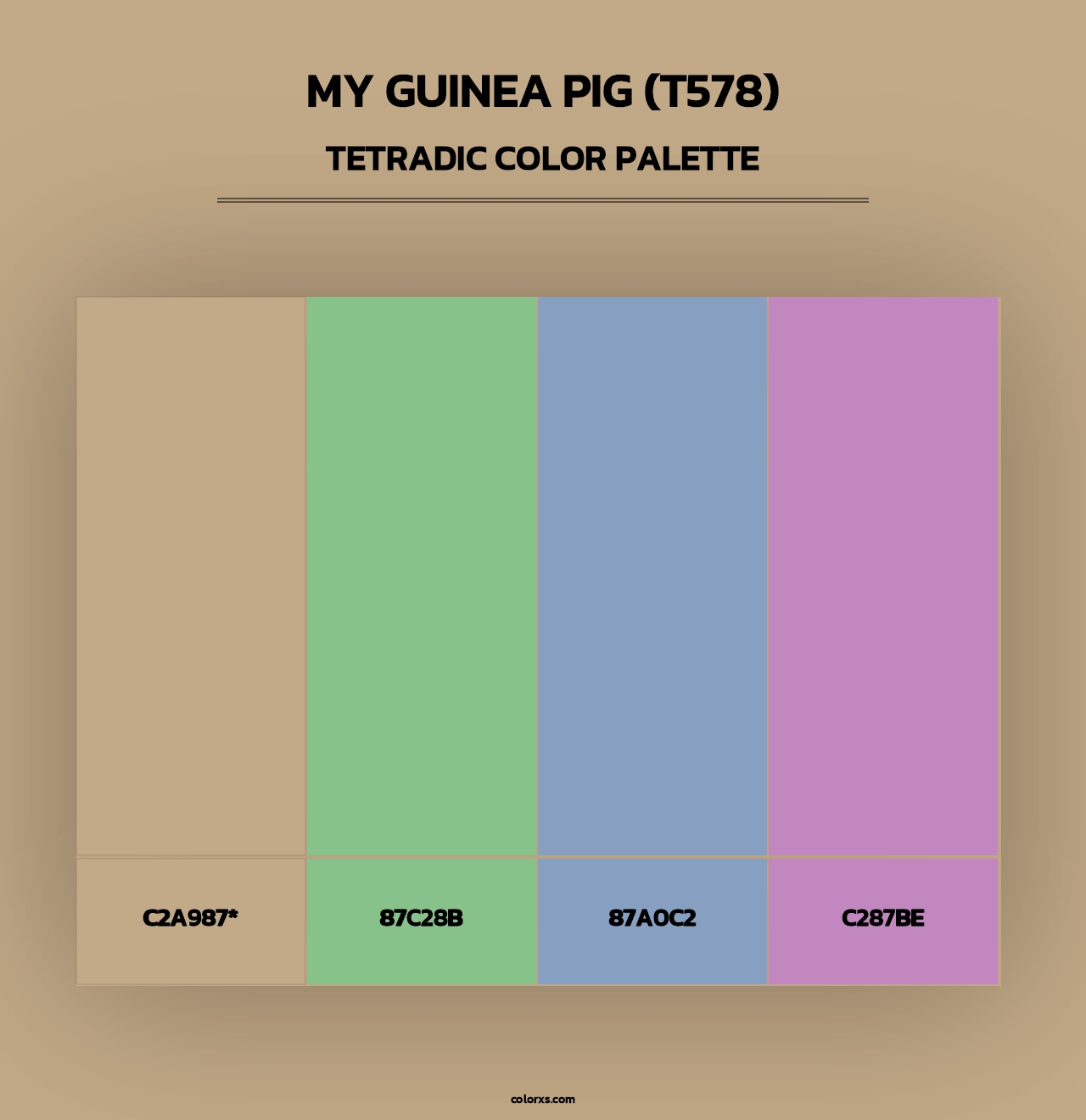 My Guinea Pig (T578) - Tetradic Color Palette