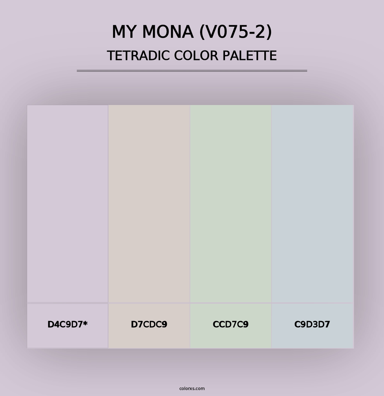 My Mona (V075-2) - Tetradic Color Palette