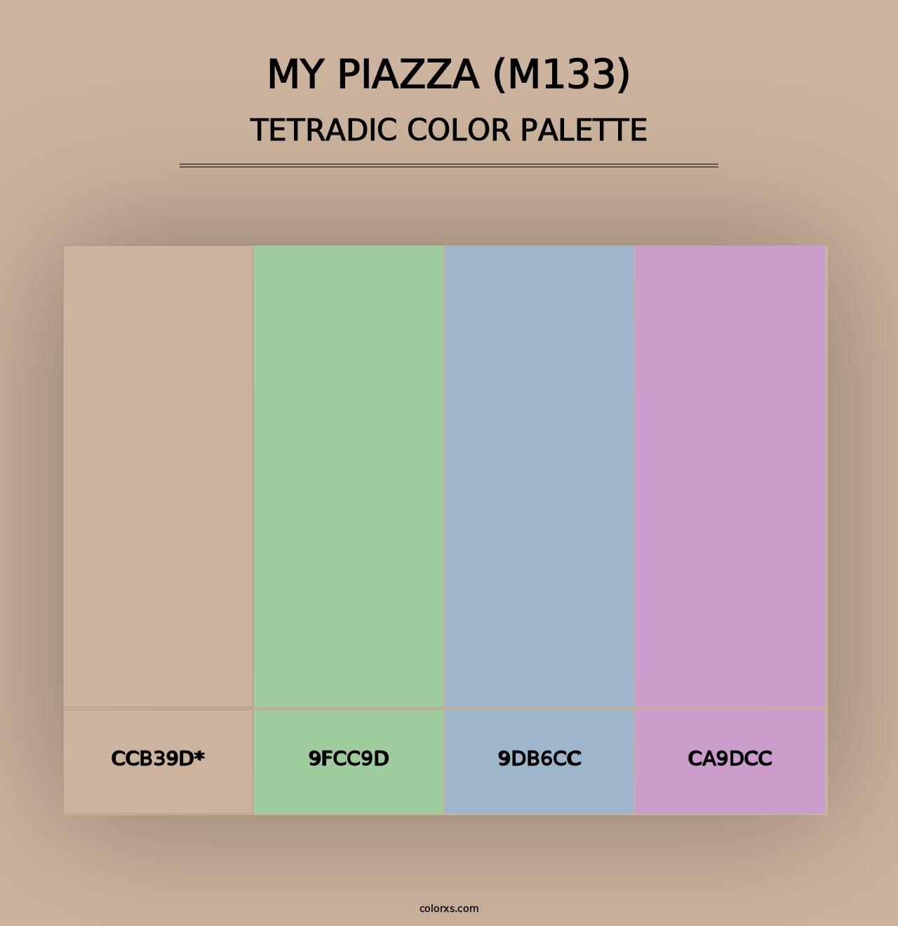 My Piazza (M133) - Tetradic Color Palette