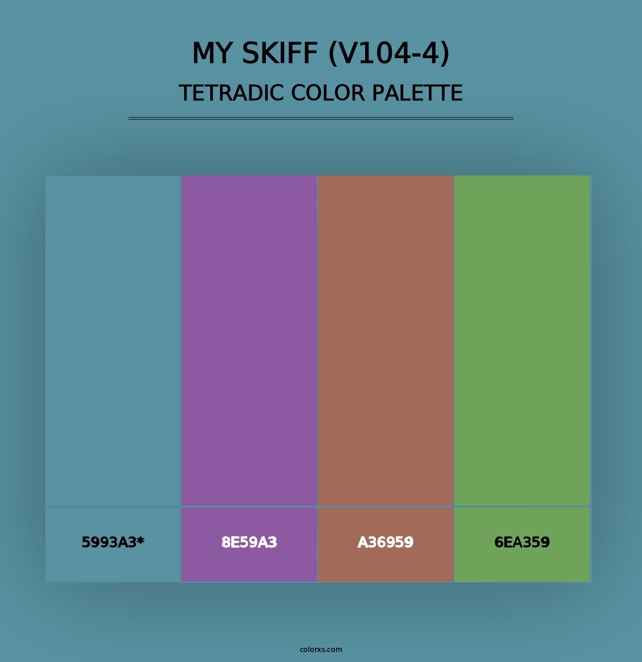 My Skiff (V104-4) - Tetradic Color Palette