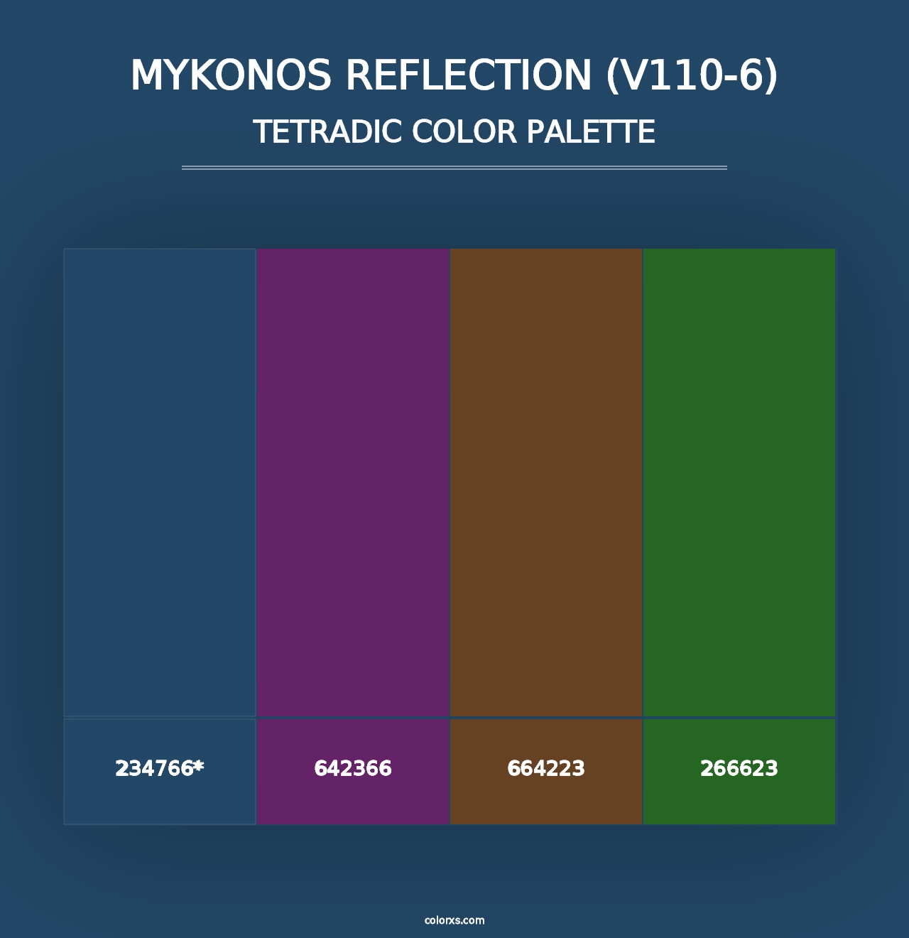 Mykonos Reflection (V110-6) - Tetradic Color Palette