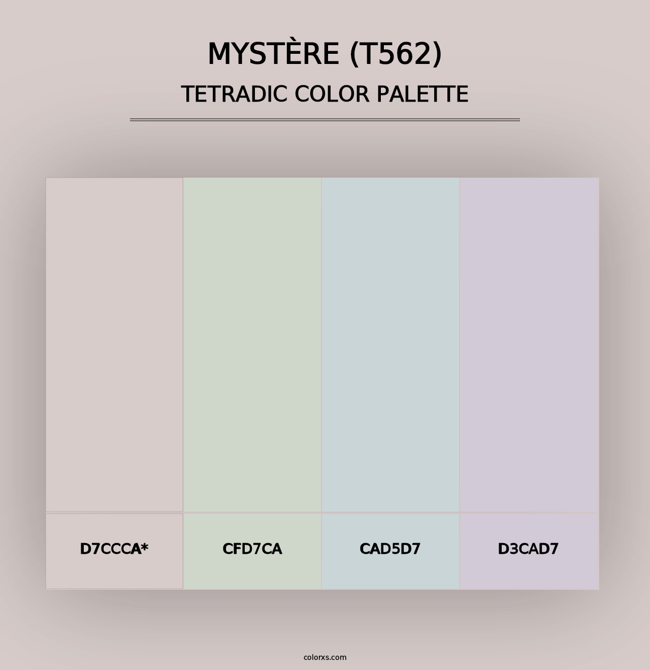 Mystère (T562) - Tetradic Color Palette