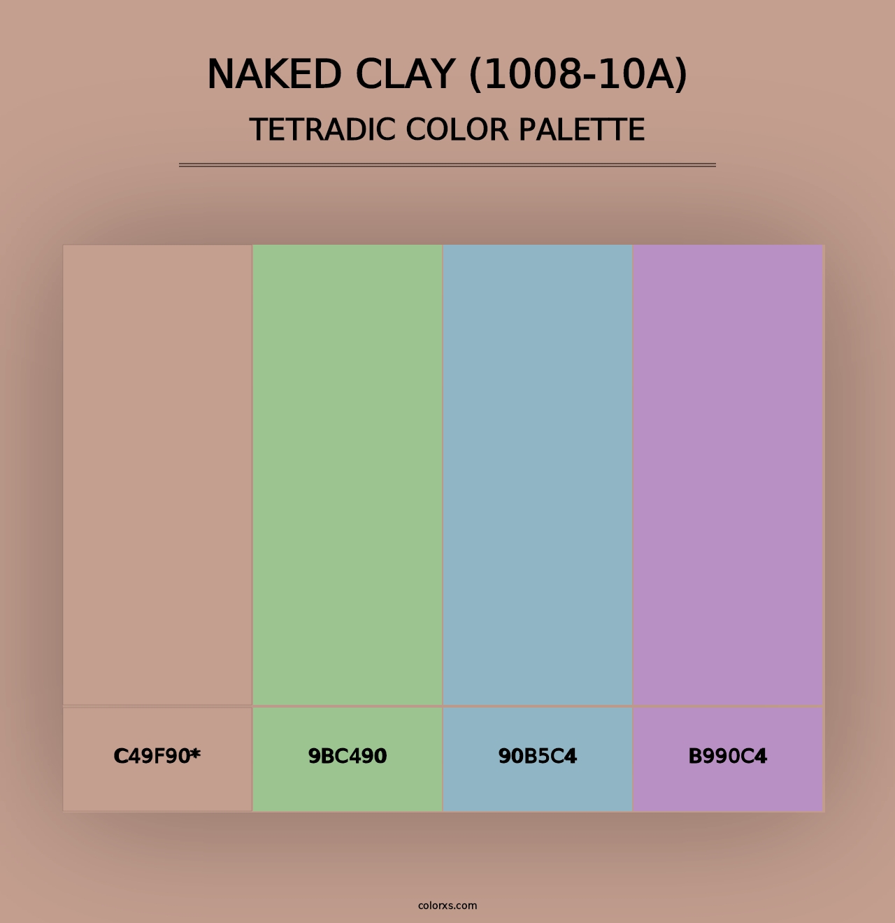 Naked Clay (1008-10A) - Tetradic Color Palette