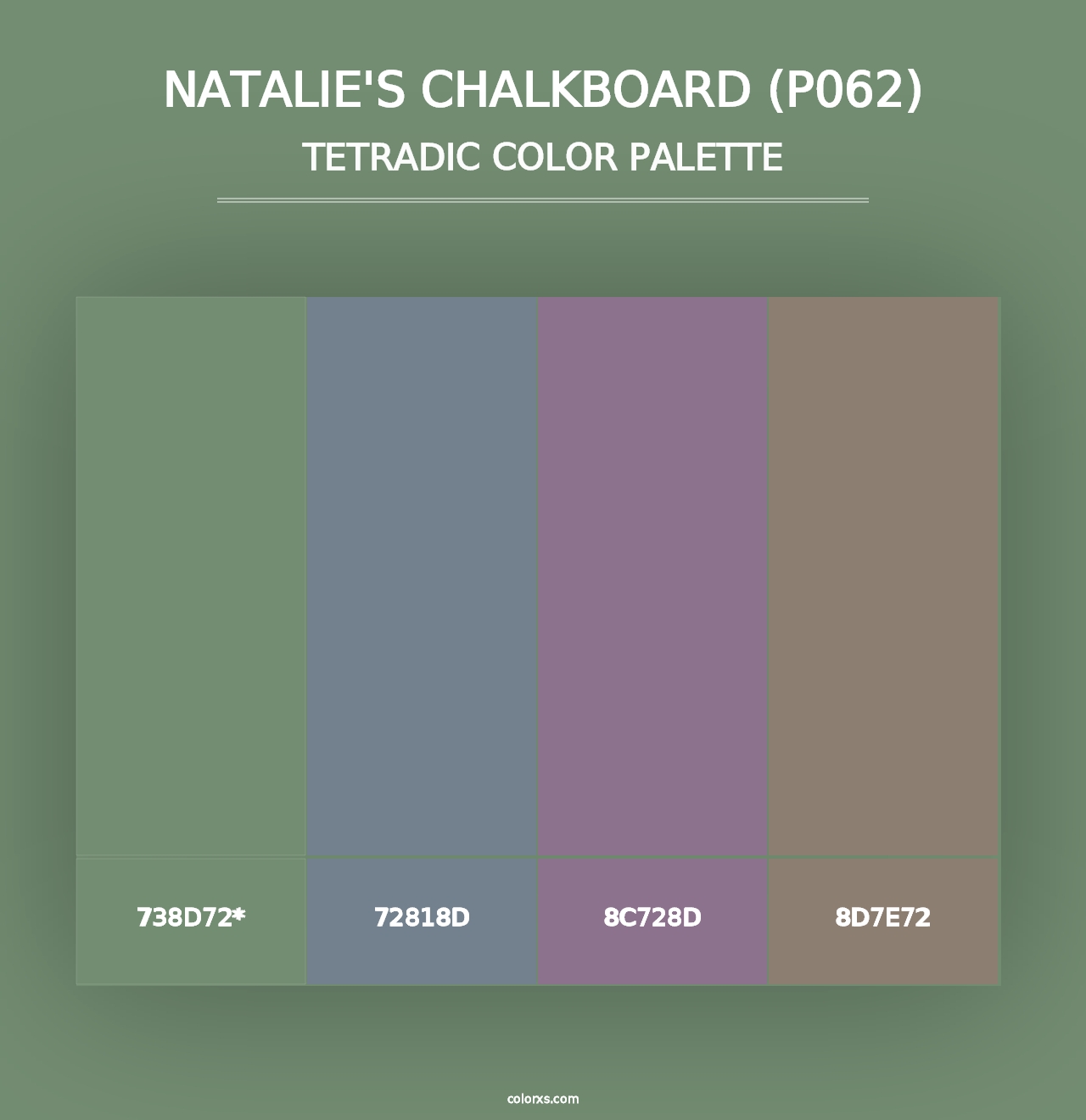 Natalie's Chalkboard (P062) - Tetradic Color Palette